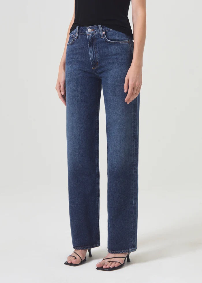 The AGOLDE Harper Mid Rise Wide Leg Jean in Tempo available at The New Trend.