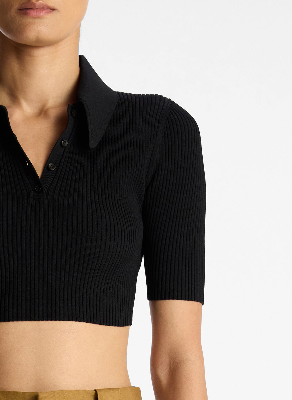 The ALC Cropped Atlas Top in black available at The New Trend Australia