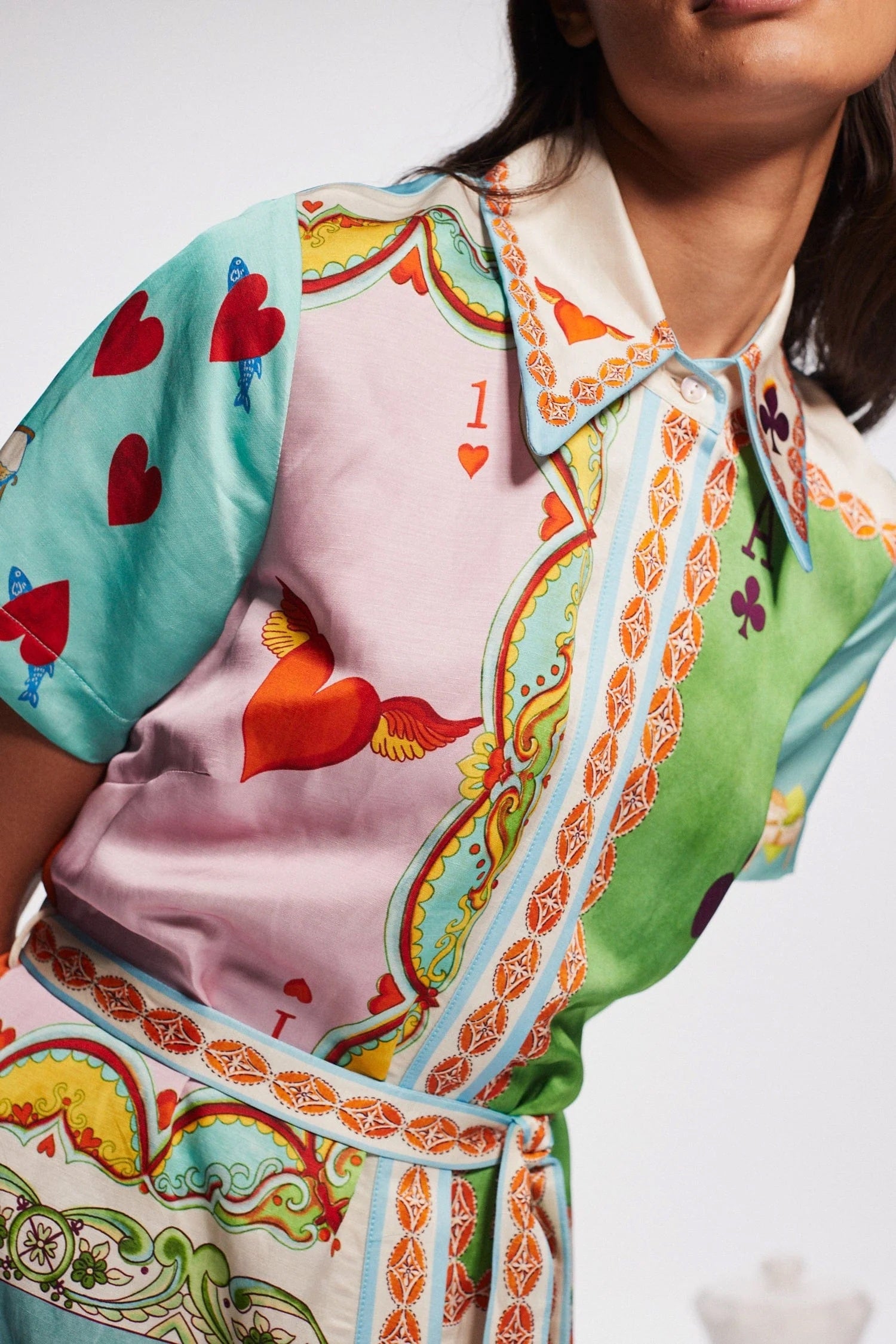 ALÉMAIS Rummy Shirtdress in Multi | The New Trend Australia