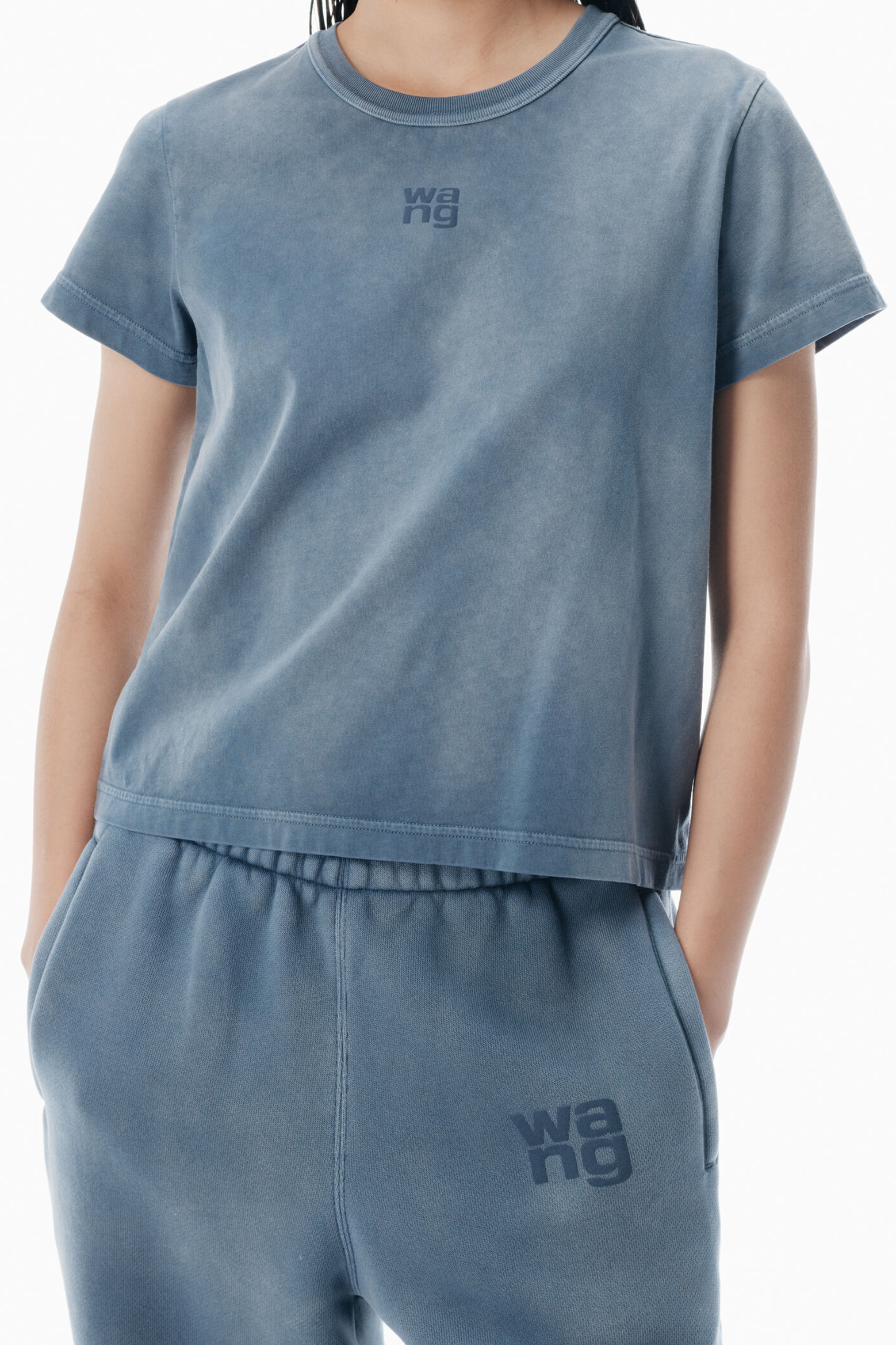 ESSENTIAL JSY SHRUNKEN TEE W/PUFF LOGO