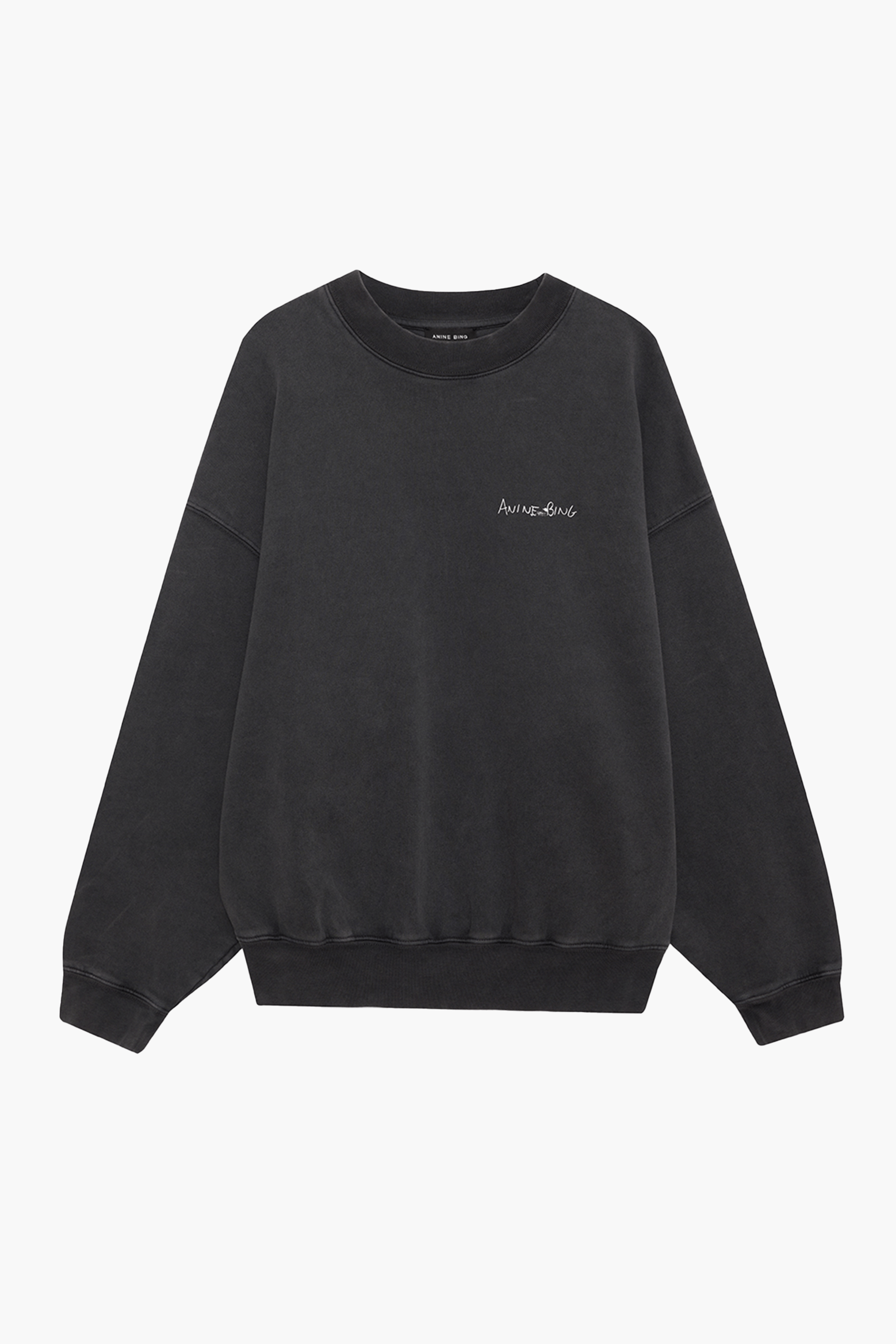 ANINE BING JACI SWEATSHIRT LYRICS IN WASHED BLACK | THE NEW TREND