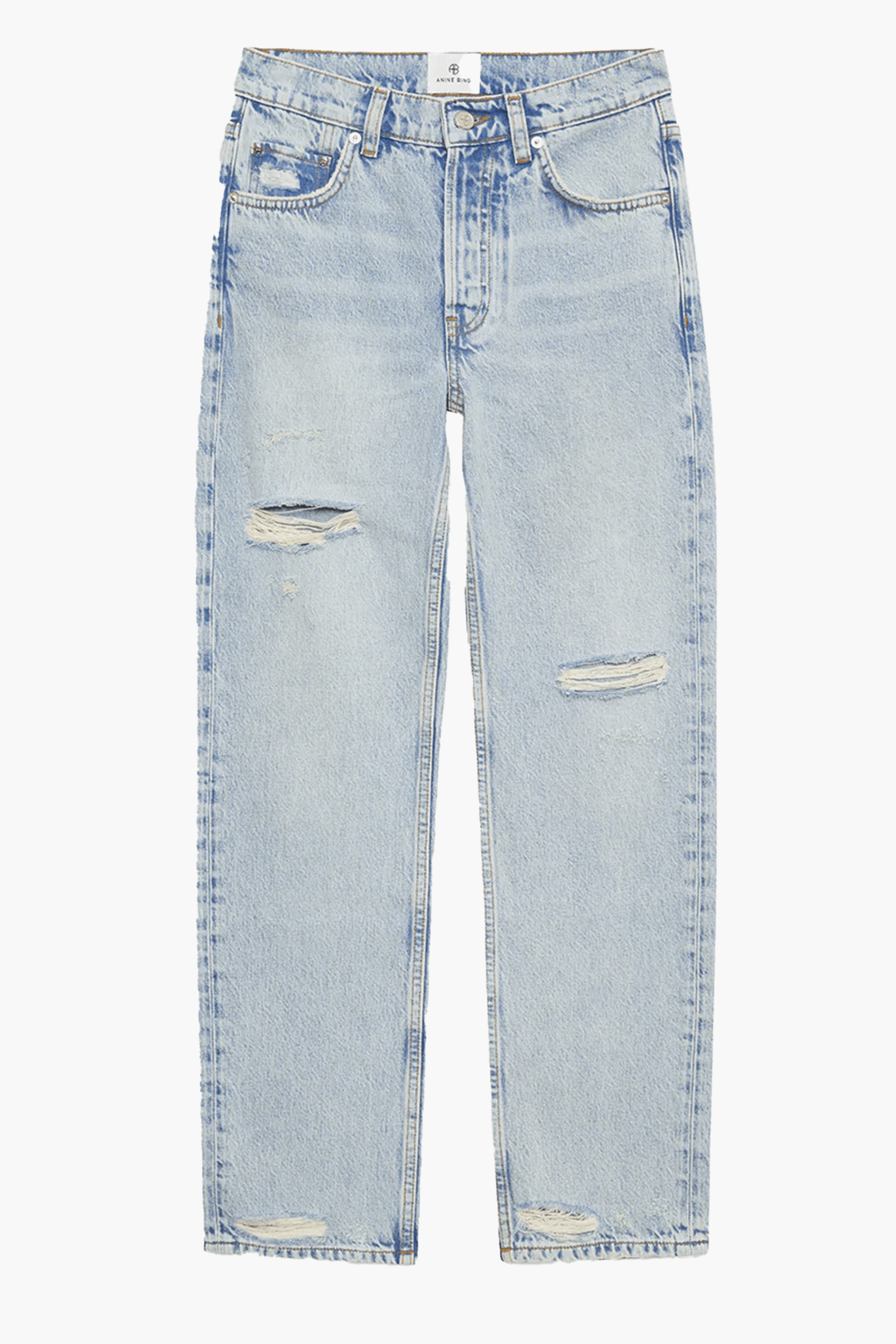 ANINE BING KATE  JEAN IN DESTRUCTED BLEACHED BLUE | THE NEW TREND