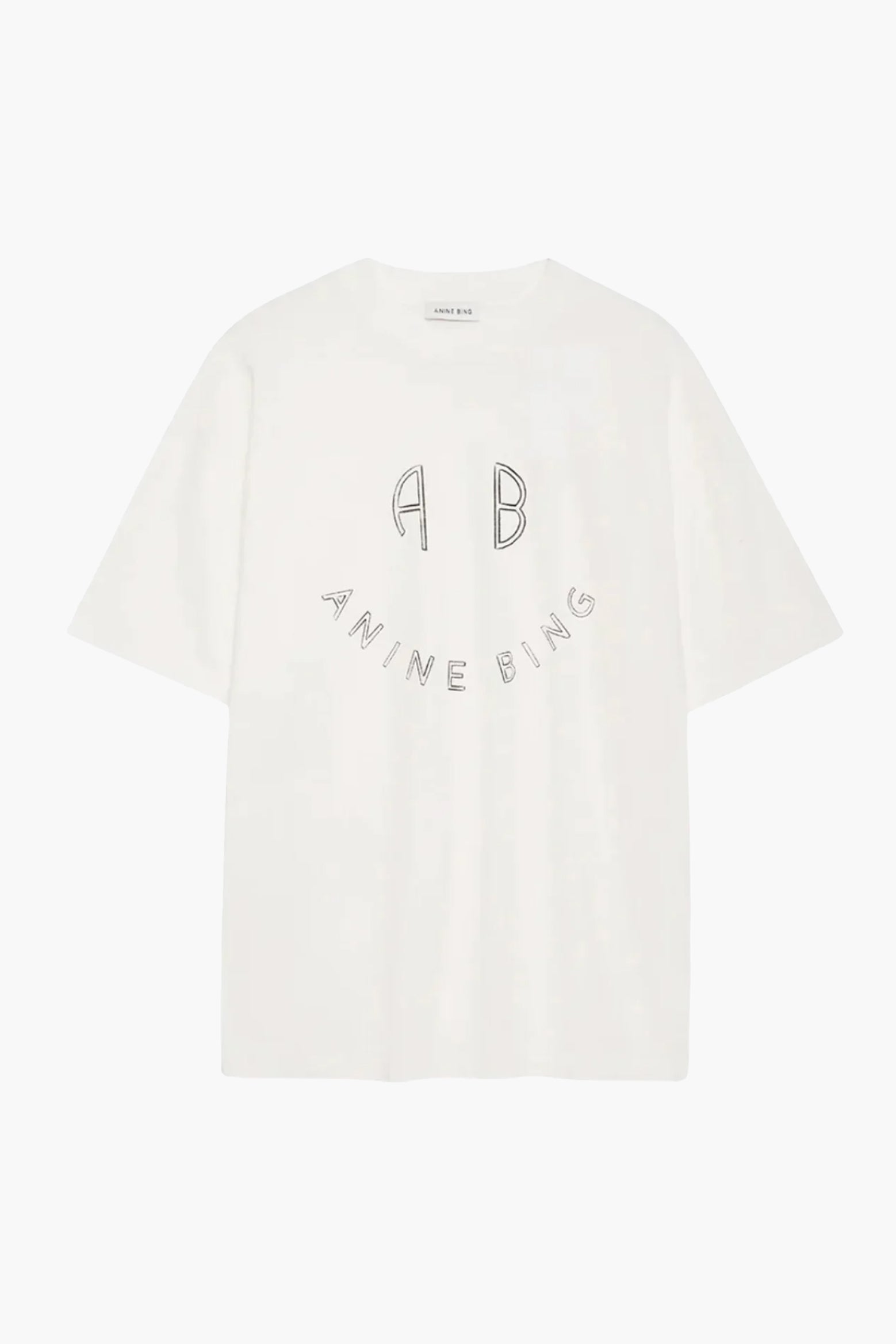 ANINE BING Kent Tee Smiley in Ivory | The New Trend Australia