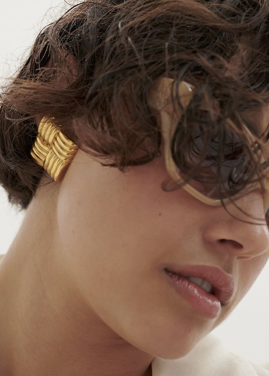 Anna Rossi Four Square Earring in Gold available at The New Trend Australia.