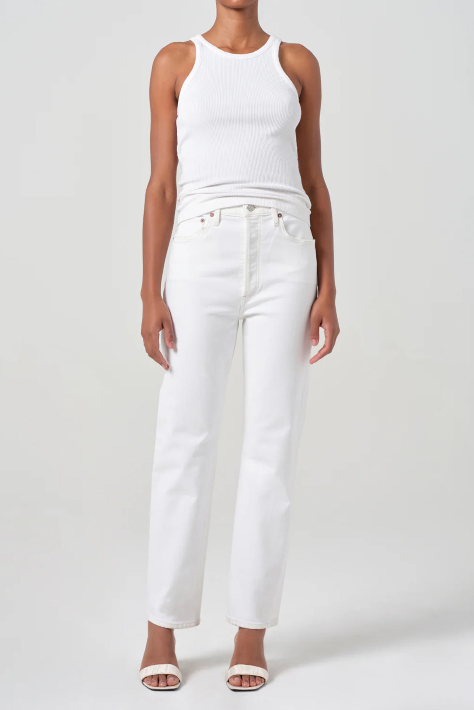 AGOLDE 90'S PINCH WAIST JEAN IN MARSHMELLOW | THE NEW TREND 
