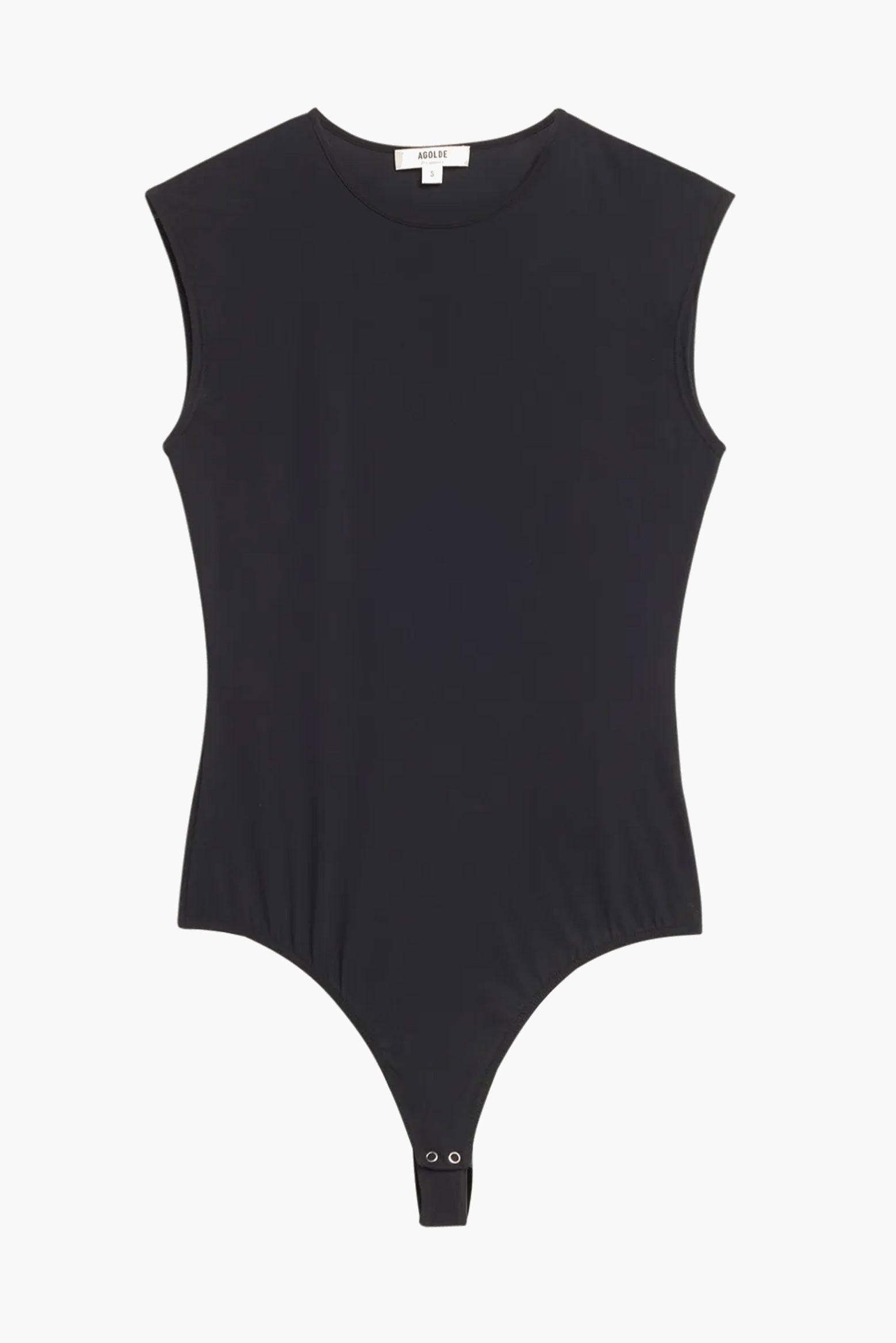 The Agolde Aura Sleeveless Bodysuit in Black available at The New Trend Australia