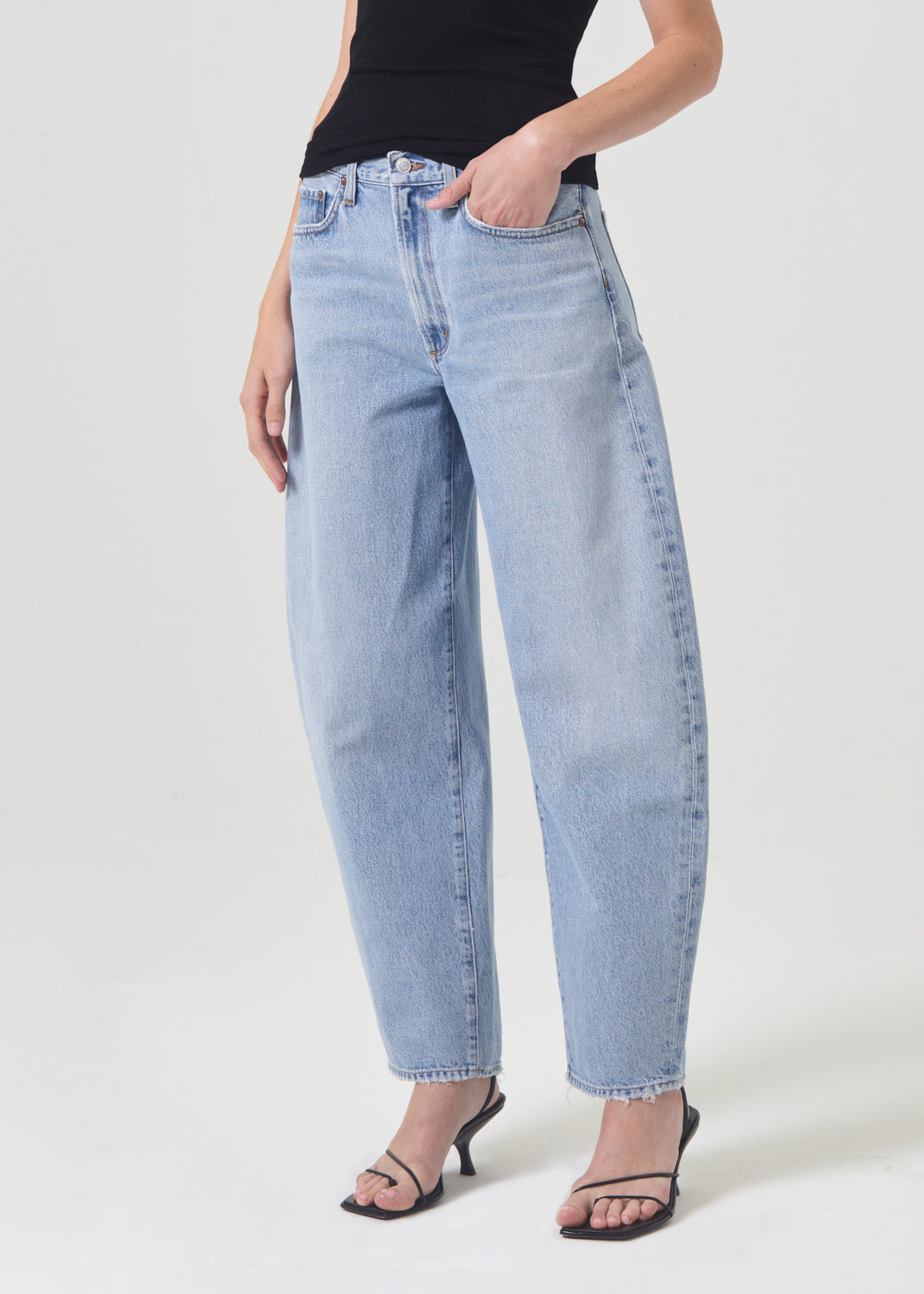 The Agolde Balloon Ultra High Rise Curved Jean in Conflict available at The New Trend Australia