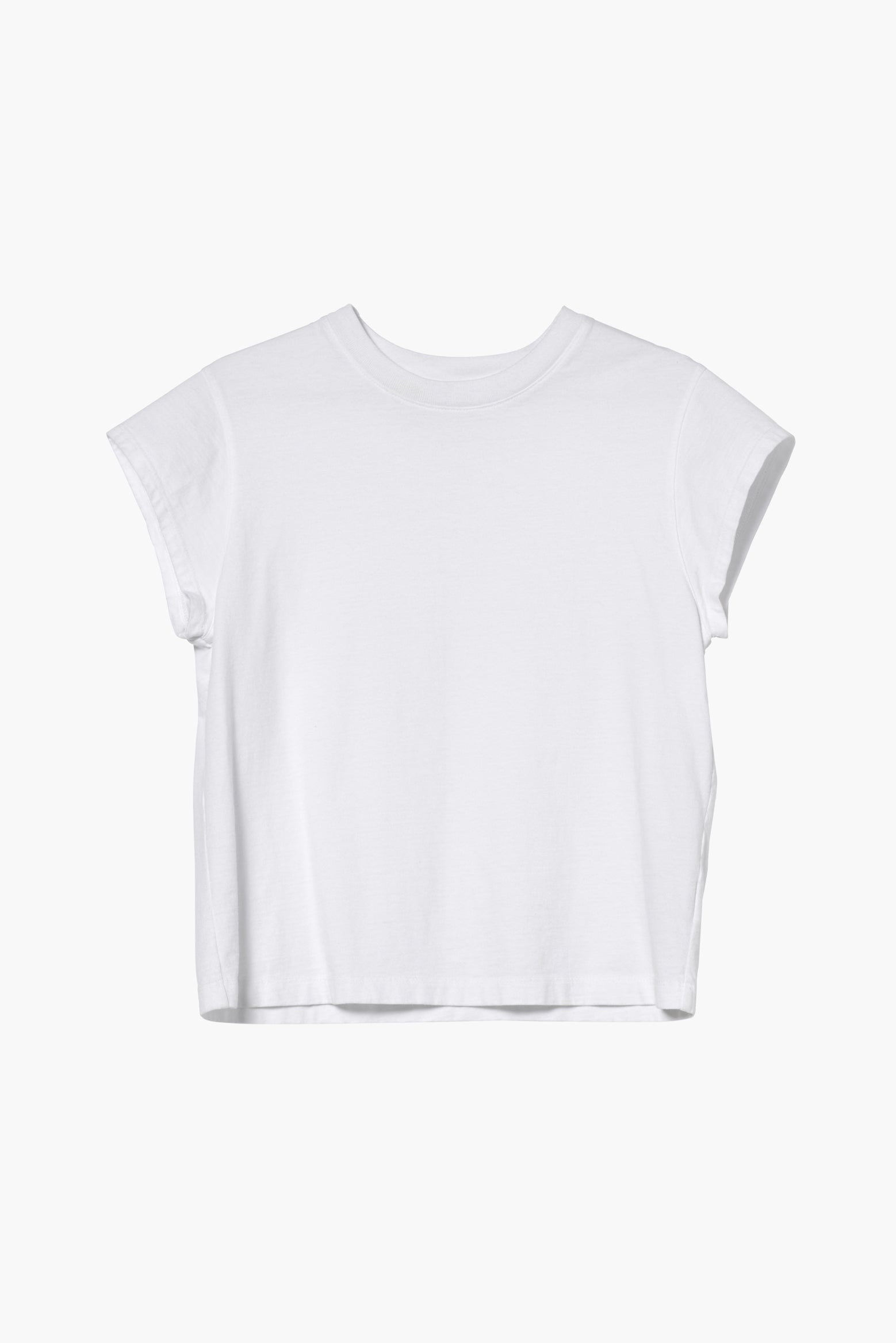 AGOLDE Bryce Cap Sleeve Tee in White The New Trend