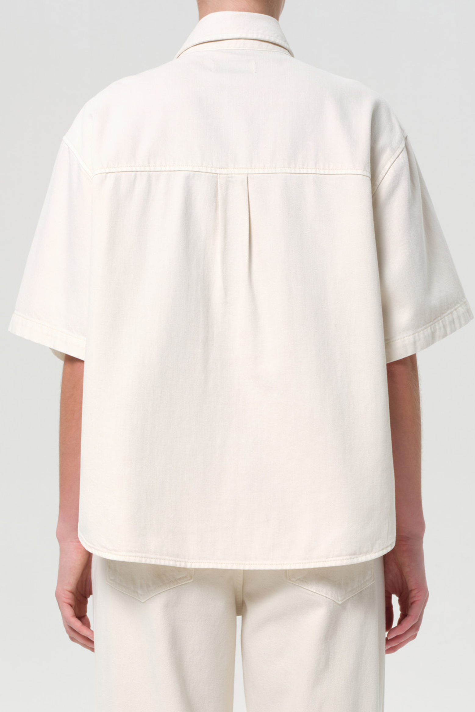 AGOLDE ENORA SHIRT IN BROWN RICE | THE NEW TREND