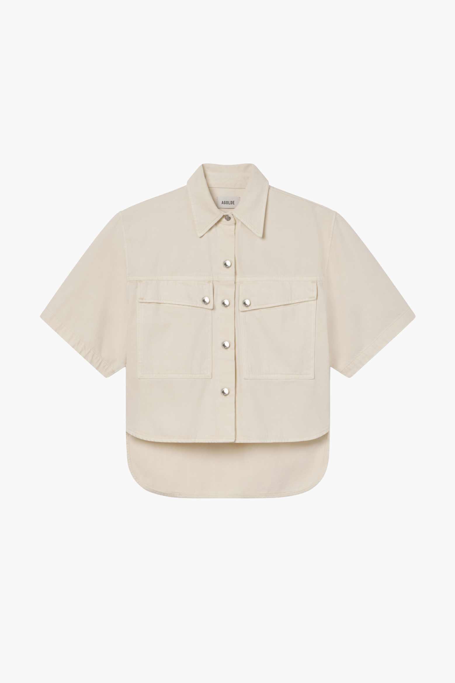 AGOLDE ENORA SHIRT IN BROWN RICE | THE NEW TREND