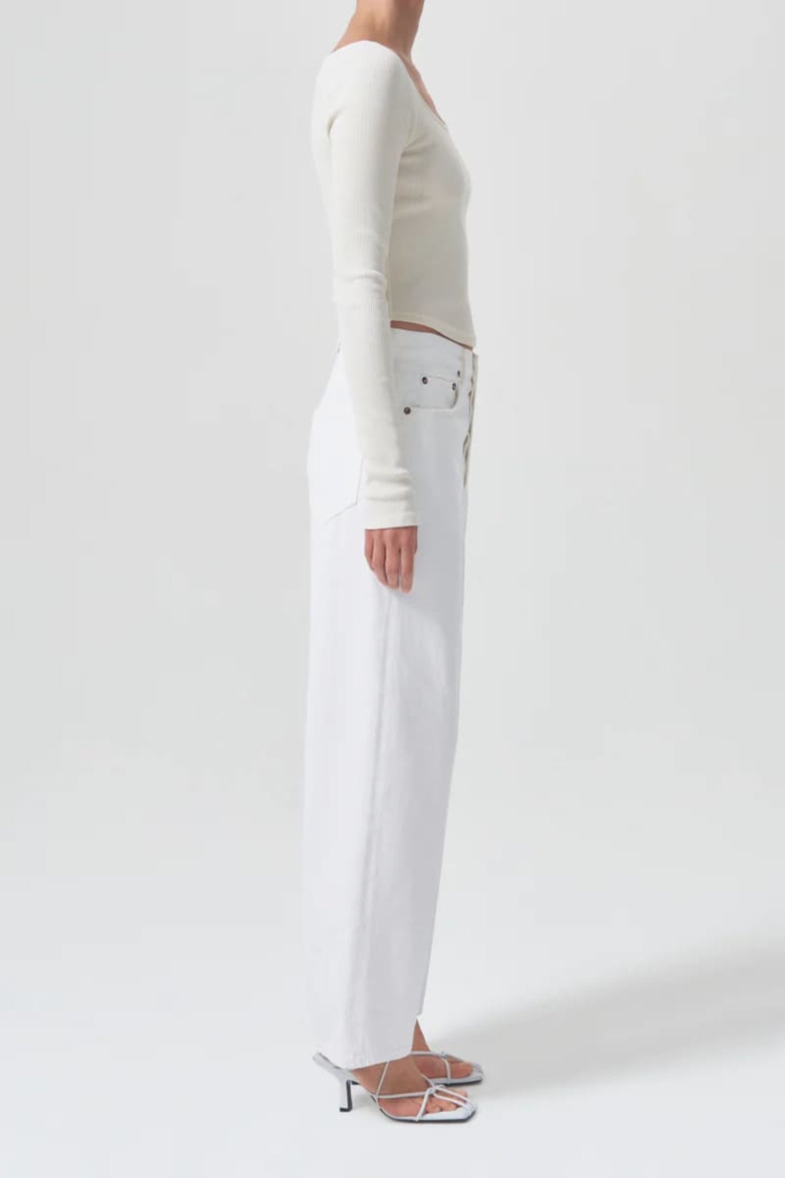 Agolde Low Slung Baggy Jean in Milkshake available at The New Trend Australia.