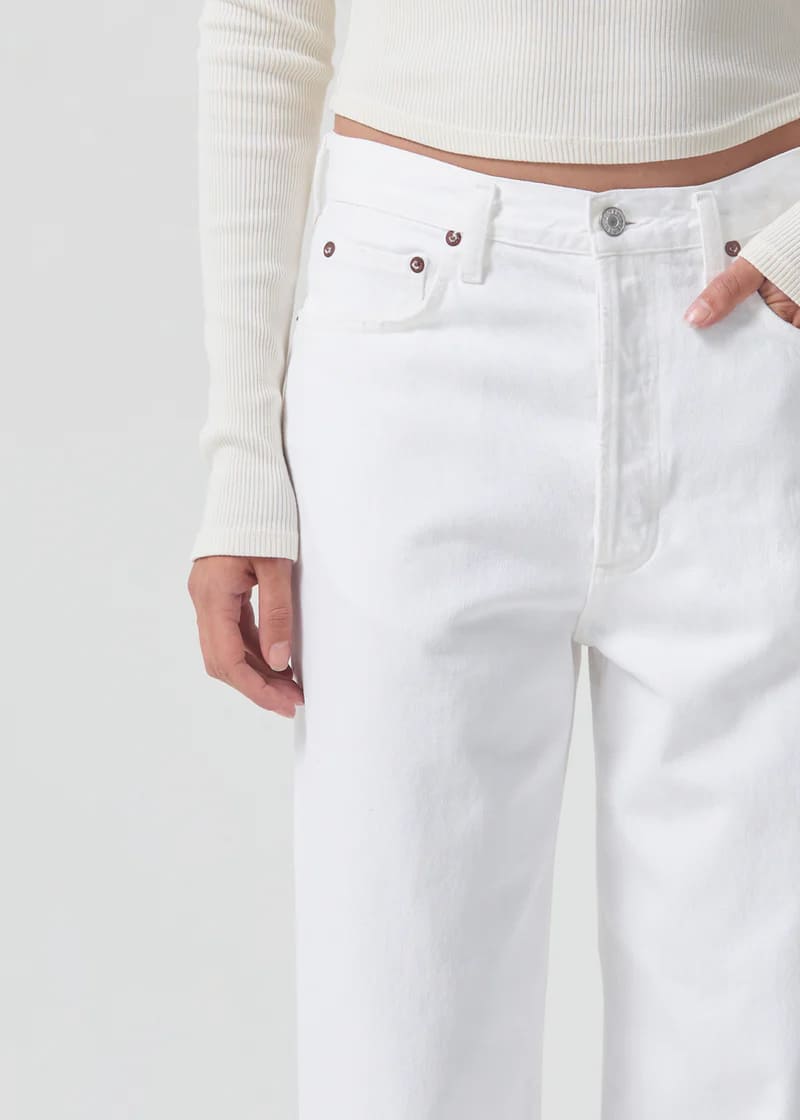 Agolde Low Slung Baggy Jean in Milkshake available at The New Trend Australia.