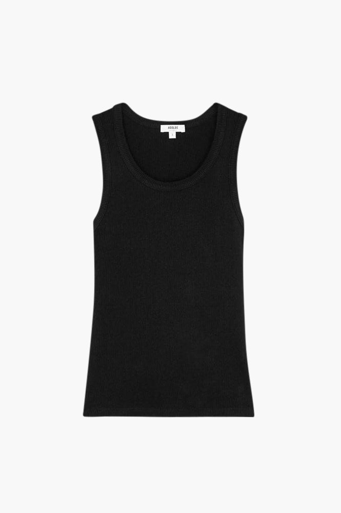 Agolde Poppy Tank in Black TNT The New Trend