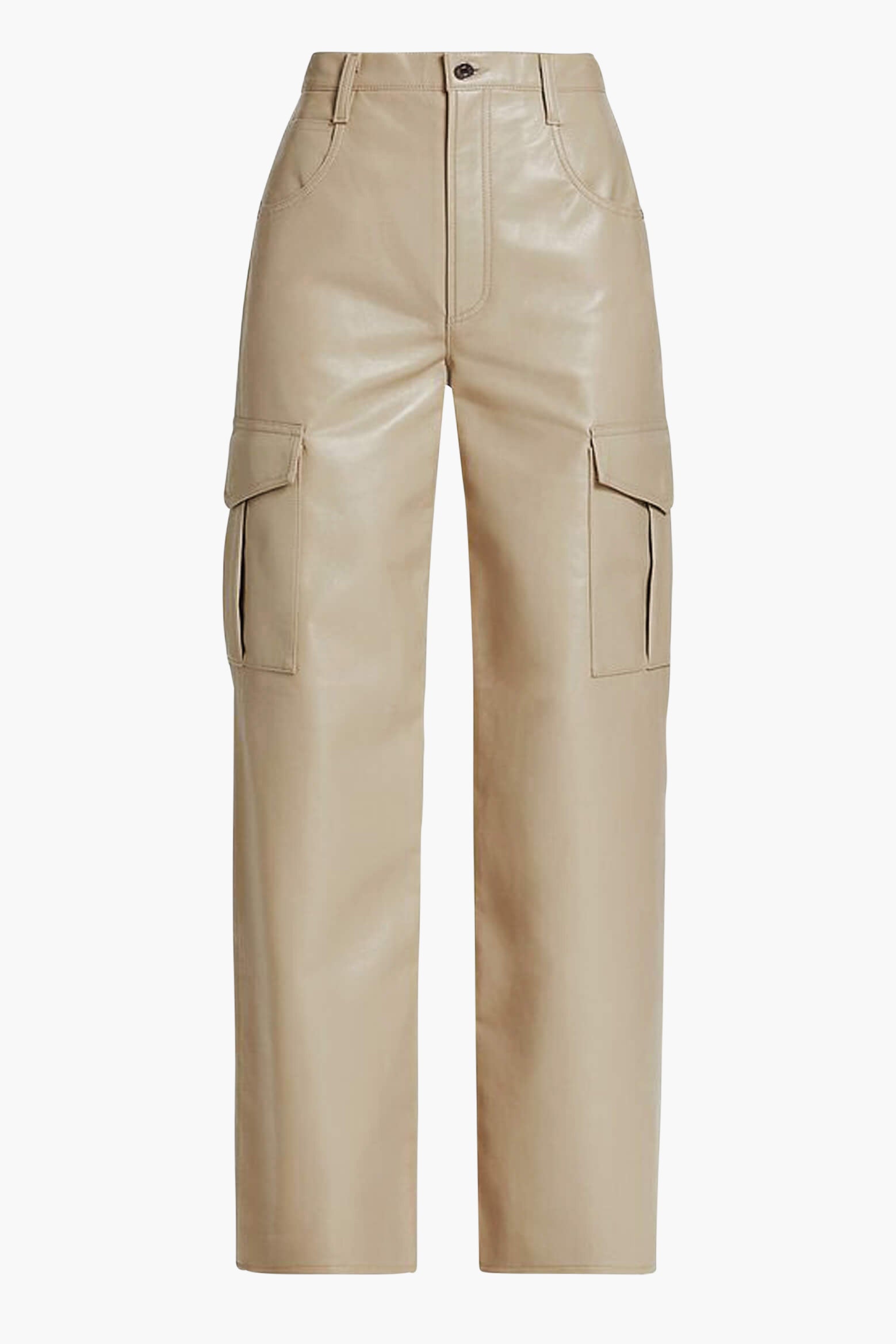 Agolde Recycled Leather Minka Cargo Pant in Toast from The New Trend