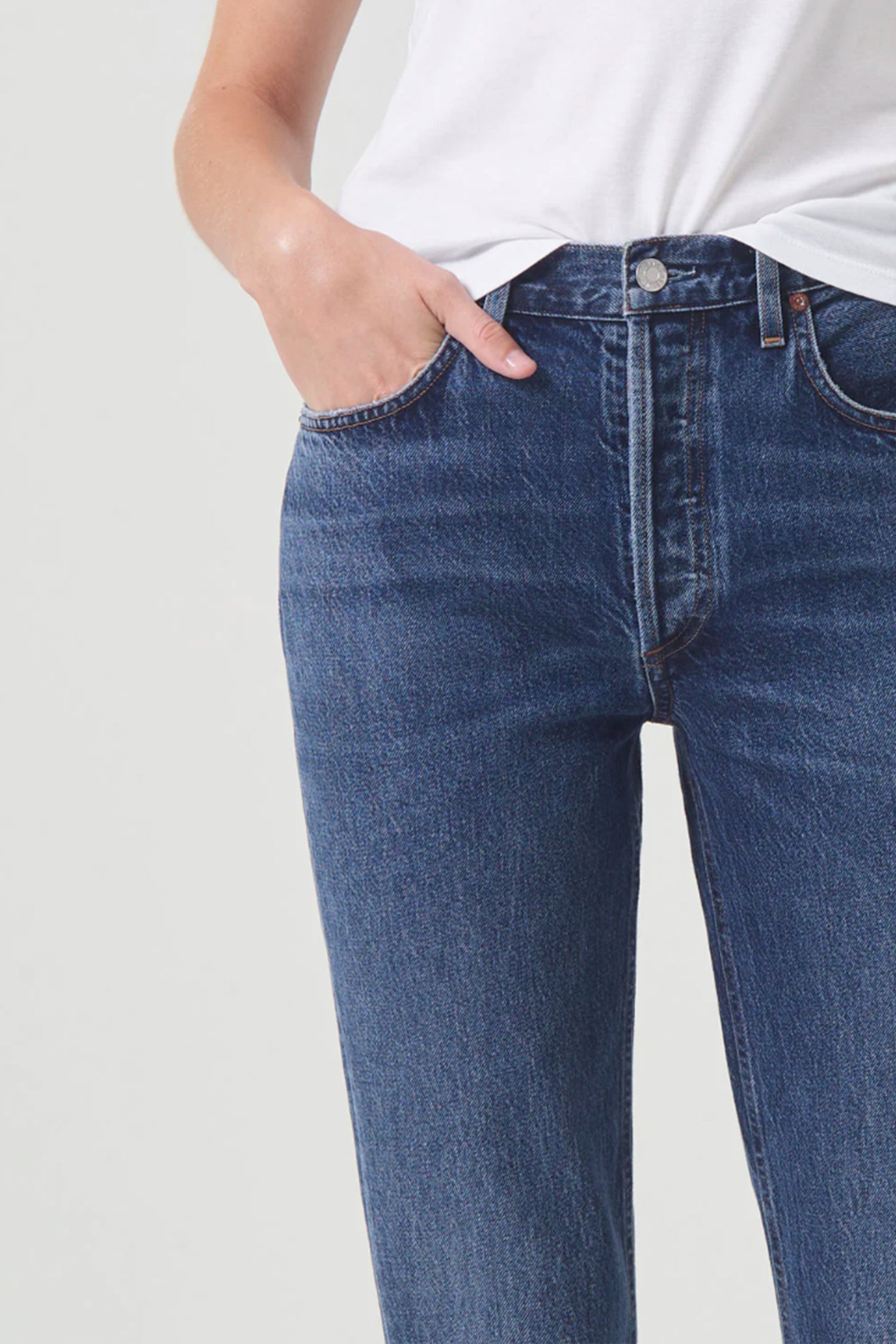 The Agolde Riley High Rise Straight Crop Jean in Control available at The New Trend Australia