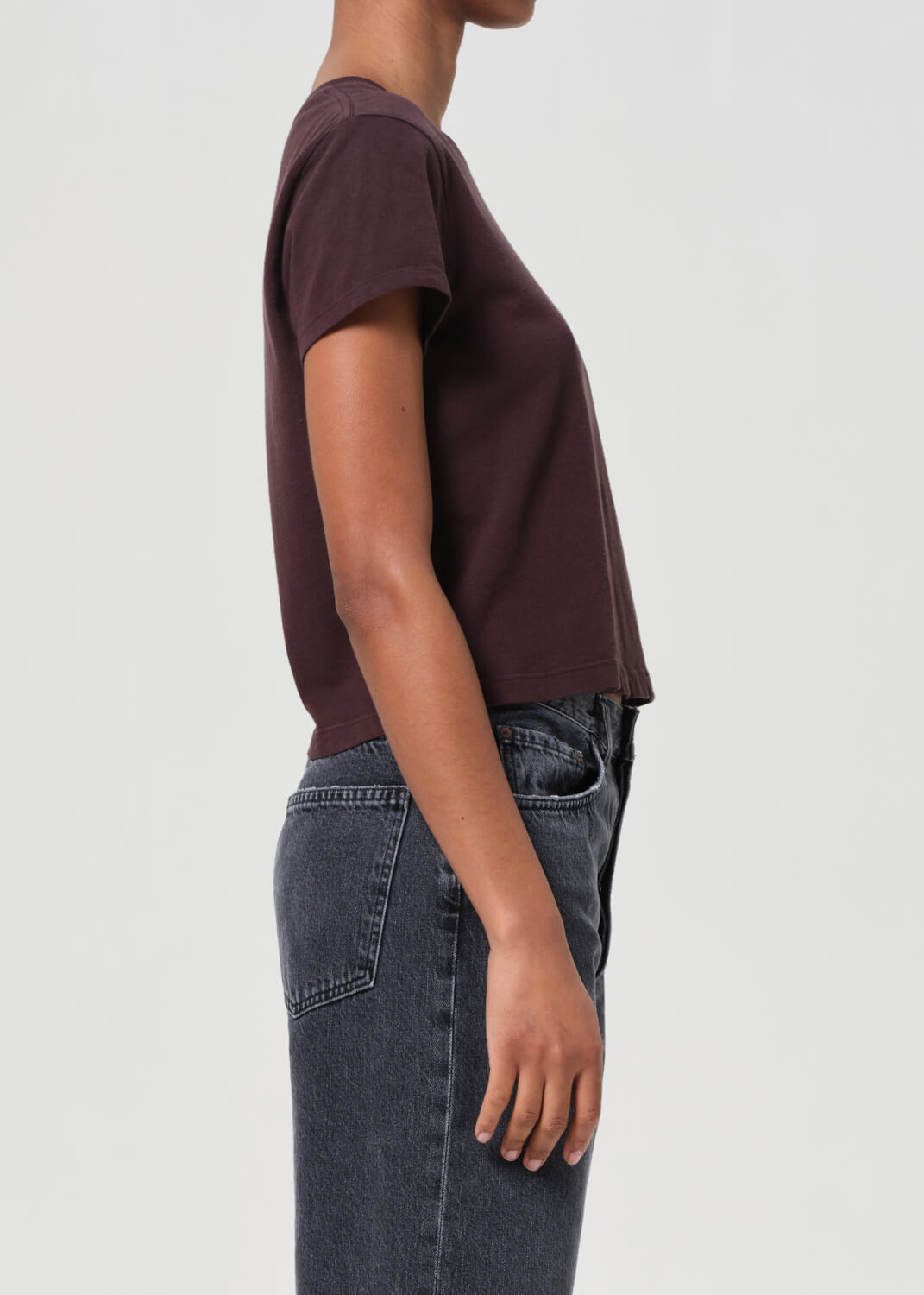 AGODLE ADINE SHRUNKEN TEE IN ROOT | THE NEW TREND