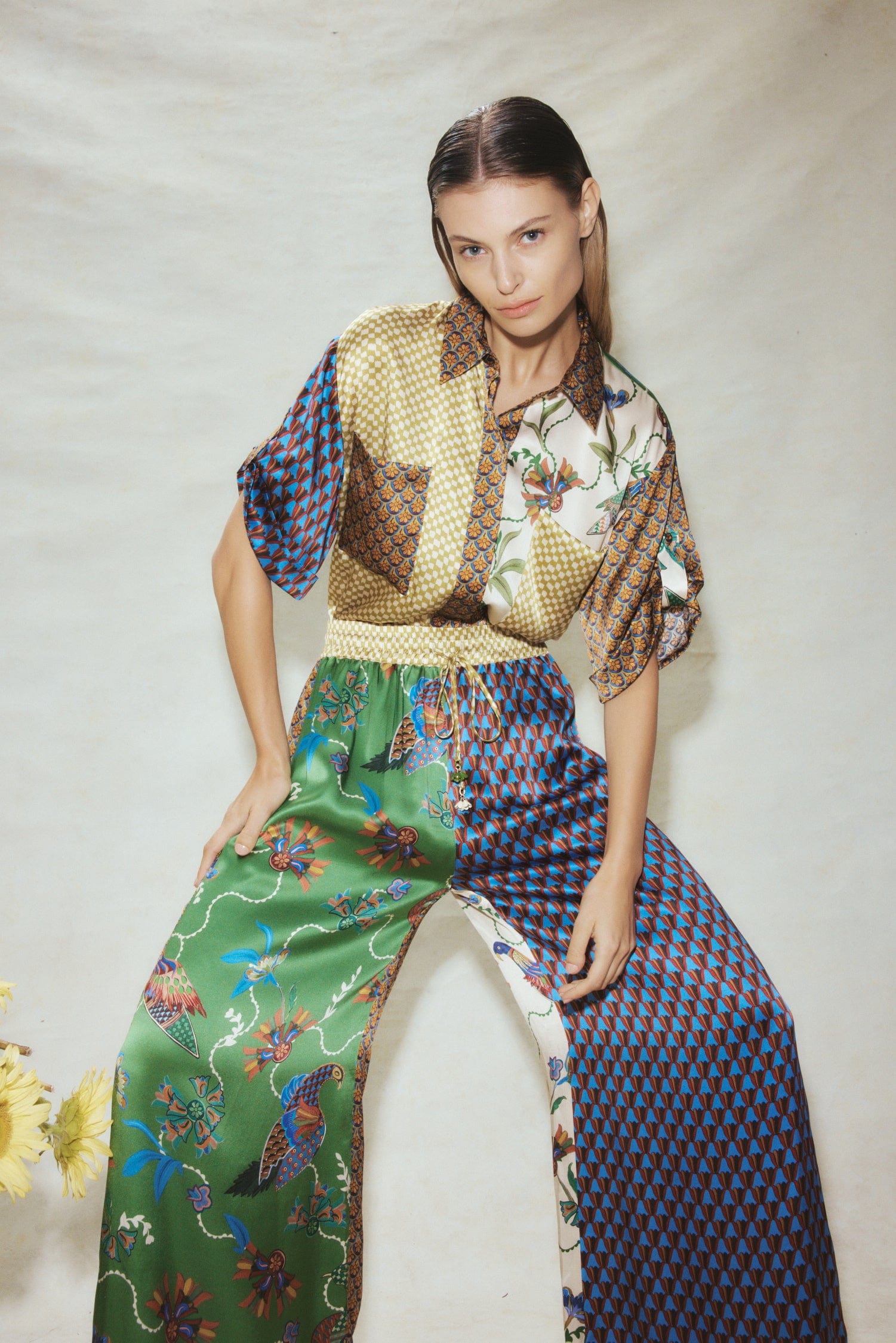 Alemais Birdie Splice Pant in Multi available at TNT The New Trend Australia