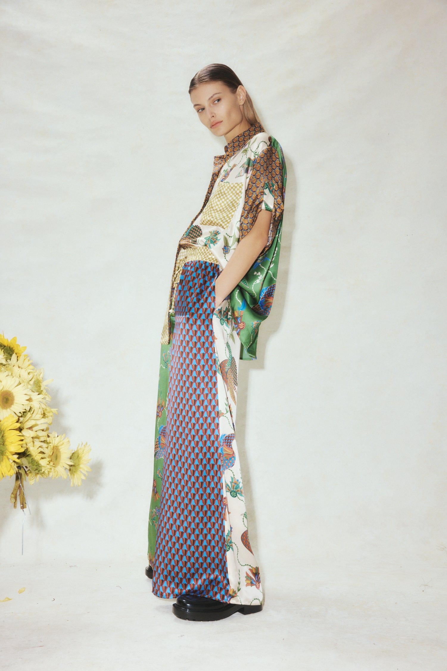 Alemais Birdie Splice Pant in Multi available at TNT The New Trend Australia