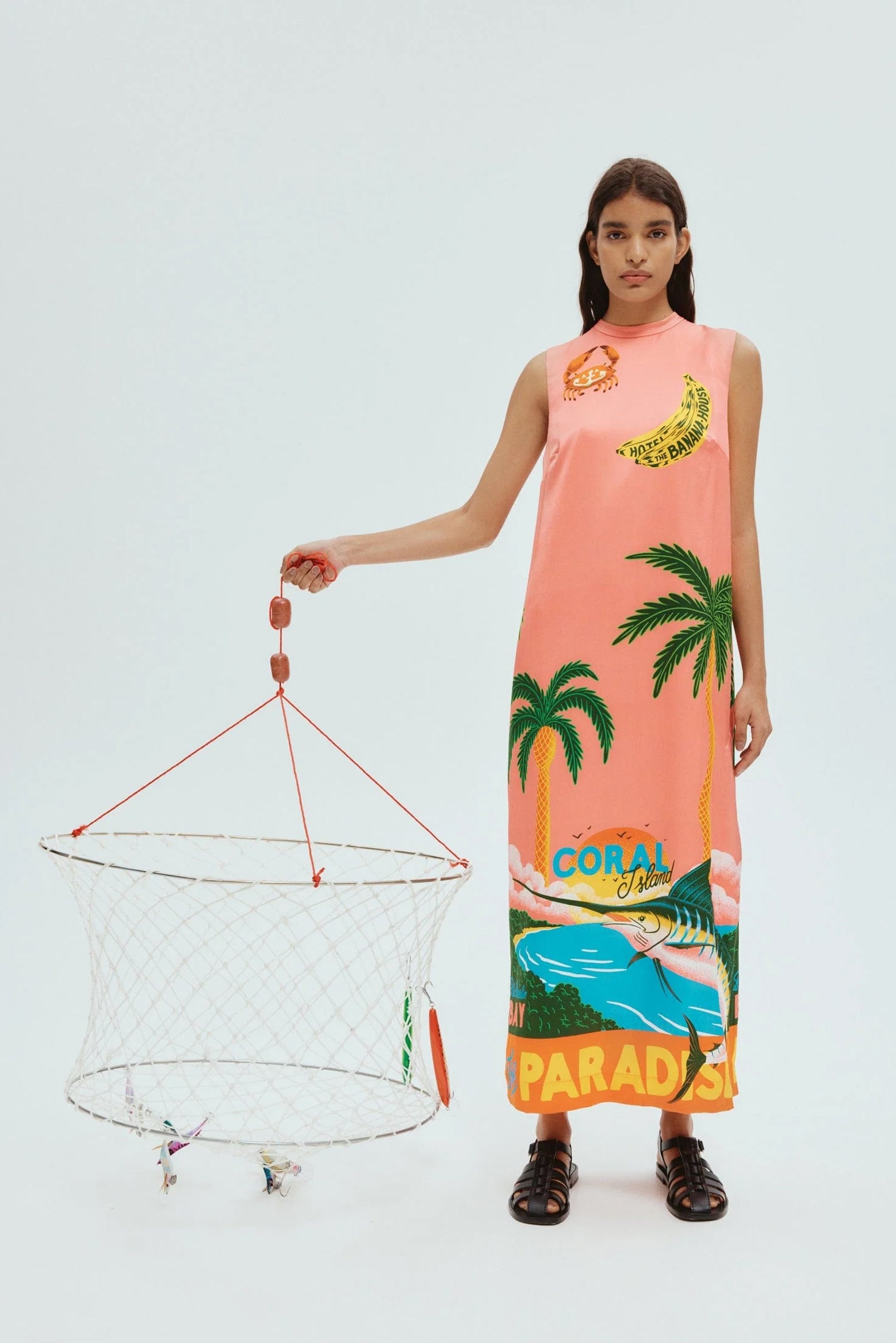 Alemais Paradiso Silk Midi Dress in Multi available at The New Trend Australia.