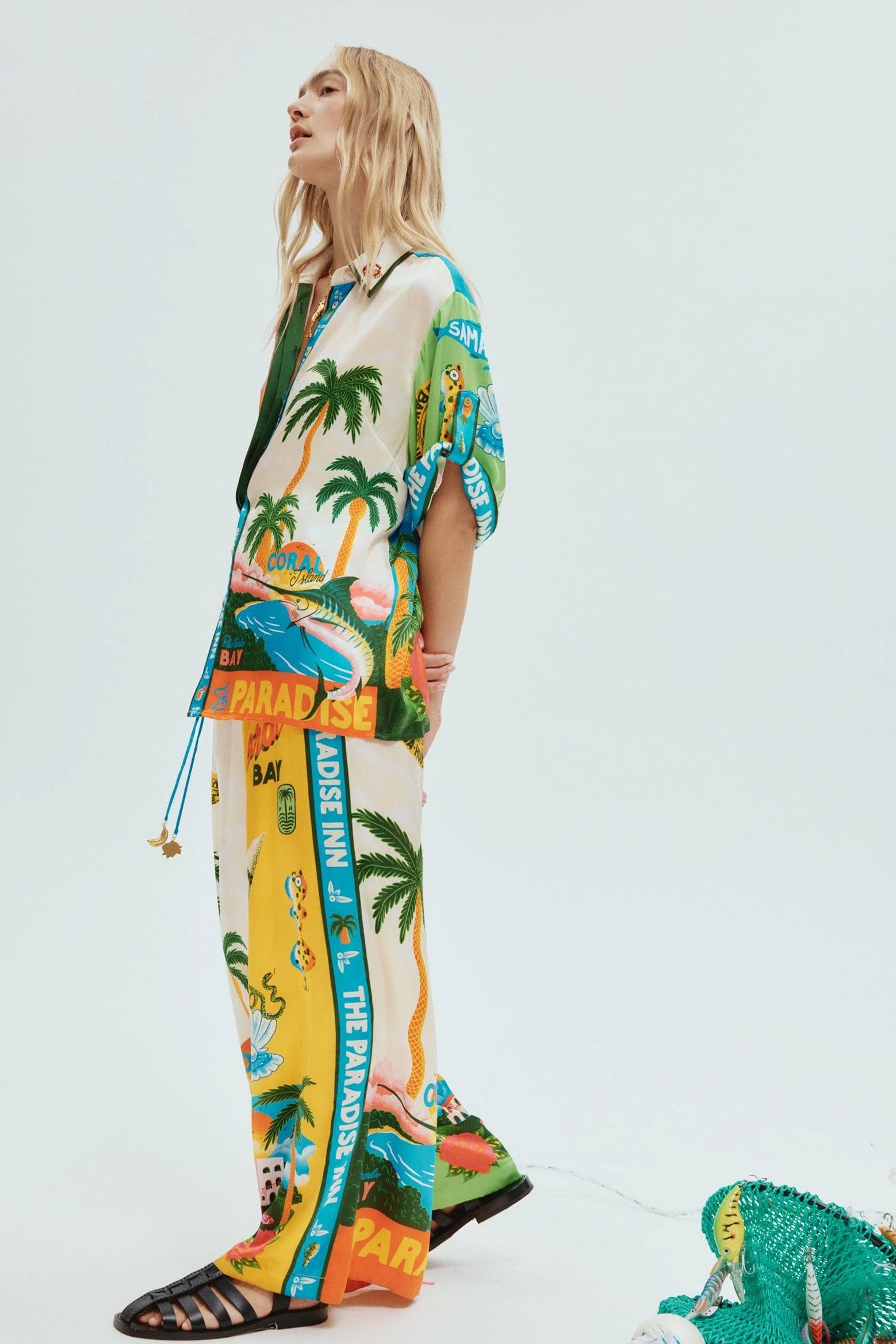 ALEMAIS Paradiso Silk Pant in Multi available at The New Trend Australia.