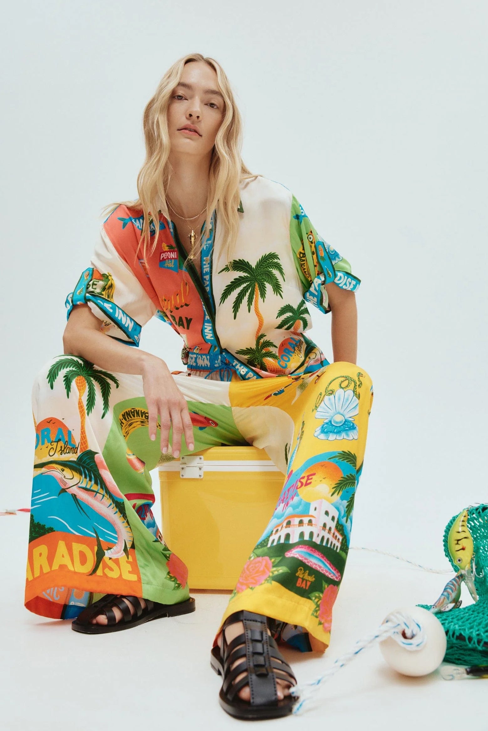 Alemais Paradiso Silk Shirt in Multi available at The New Trend Australia.