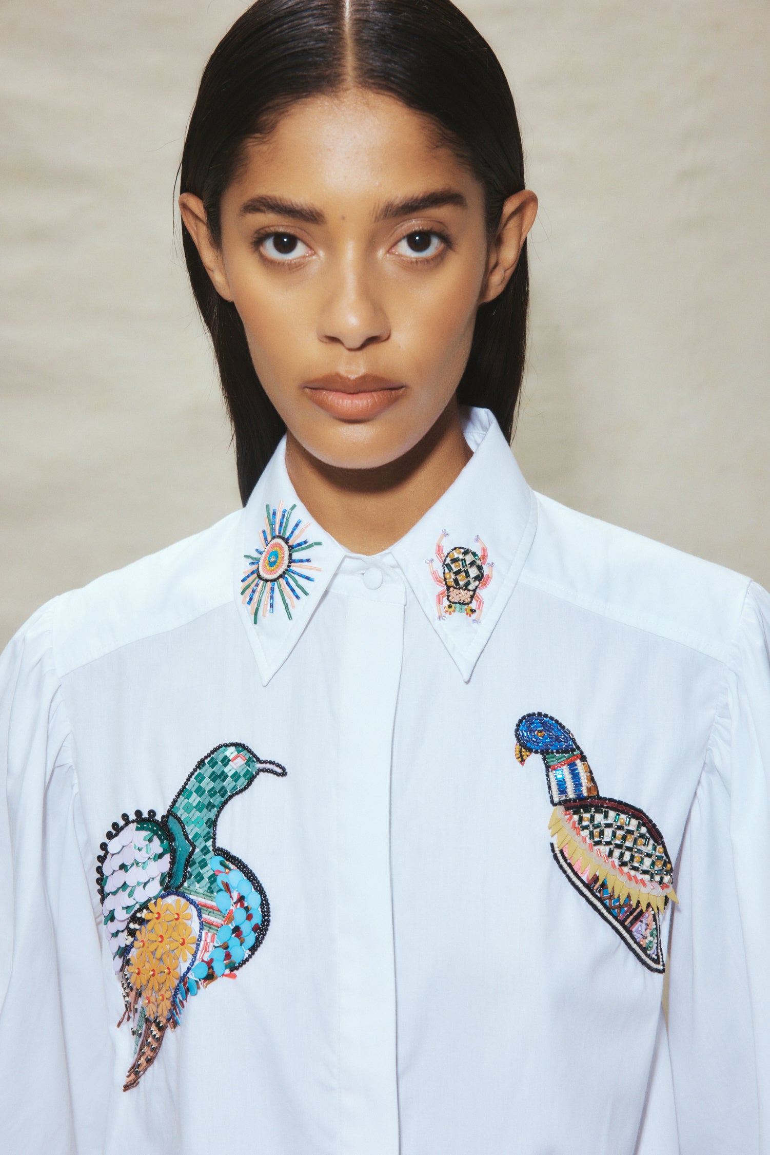 Alemais Rowena Beaded Shirt in Ivory available at TNT The New Trend Australia.