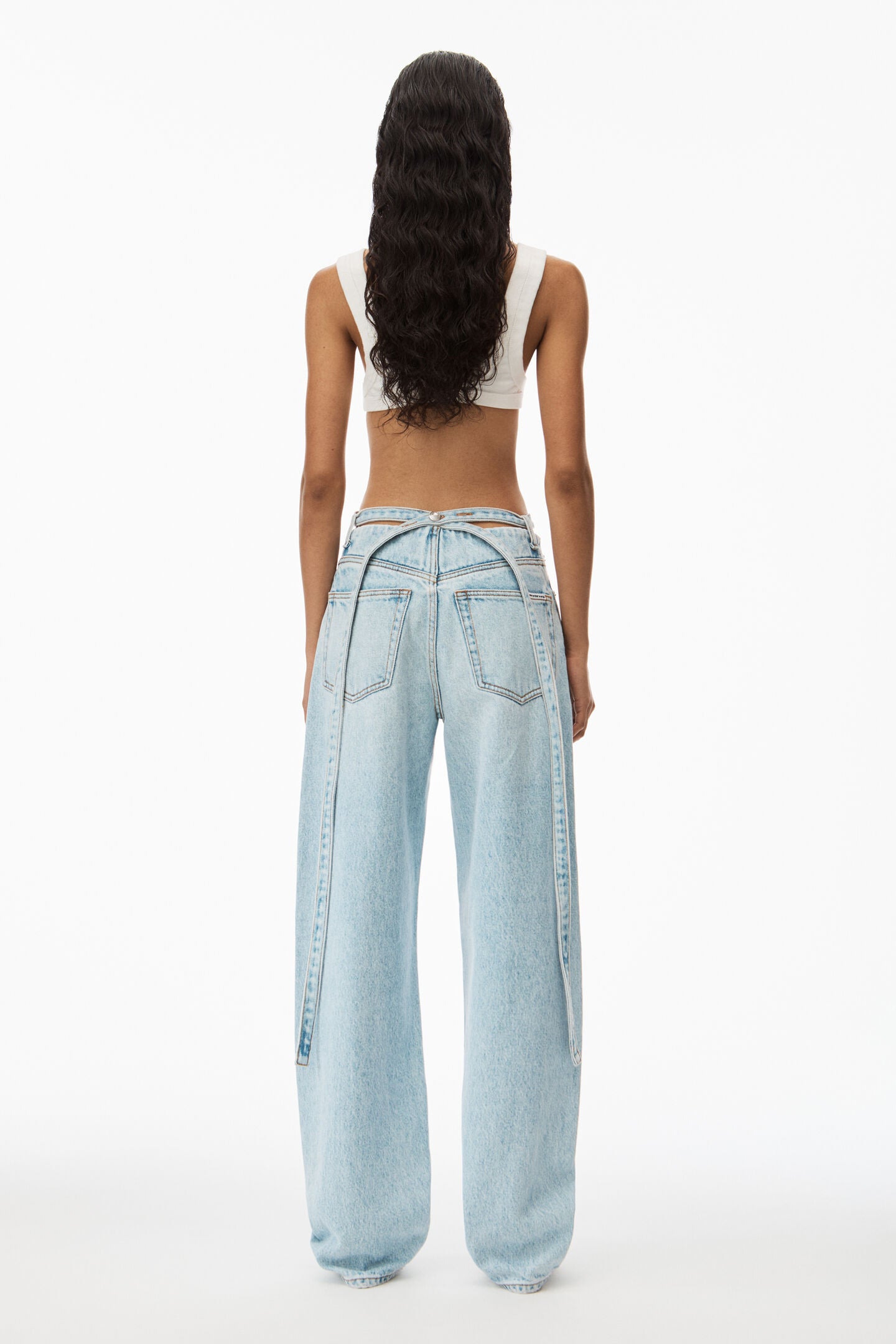Alexander Wang STACK TIE JEAN DENIM | Official Site | Clothes design,  Outfit accessories, How to wear