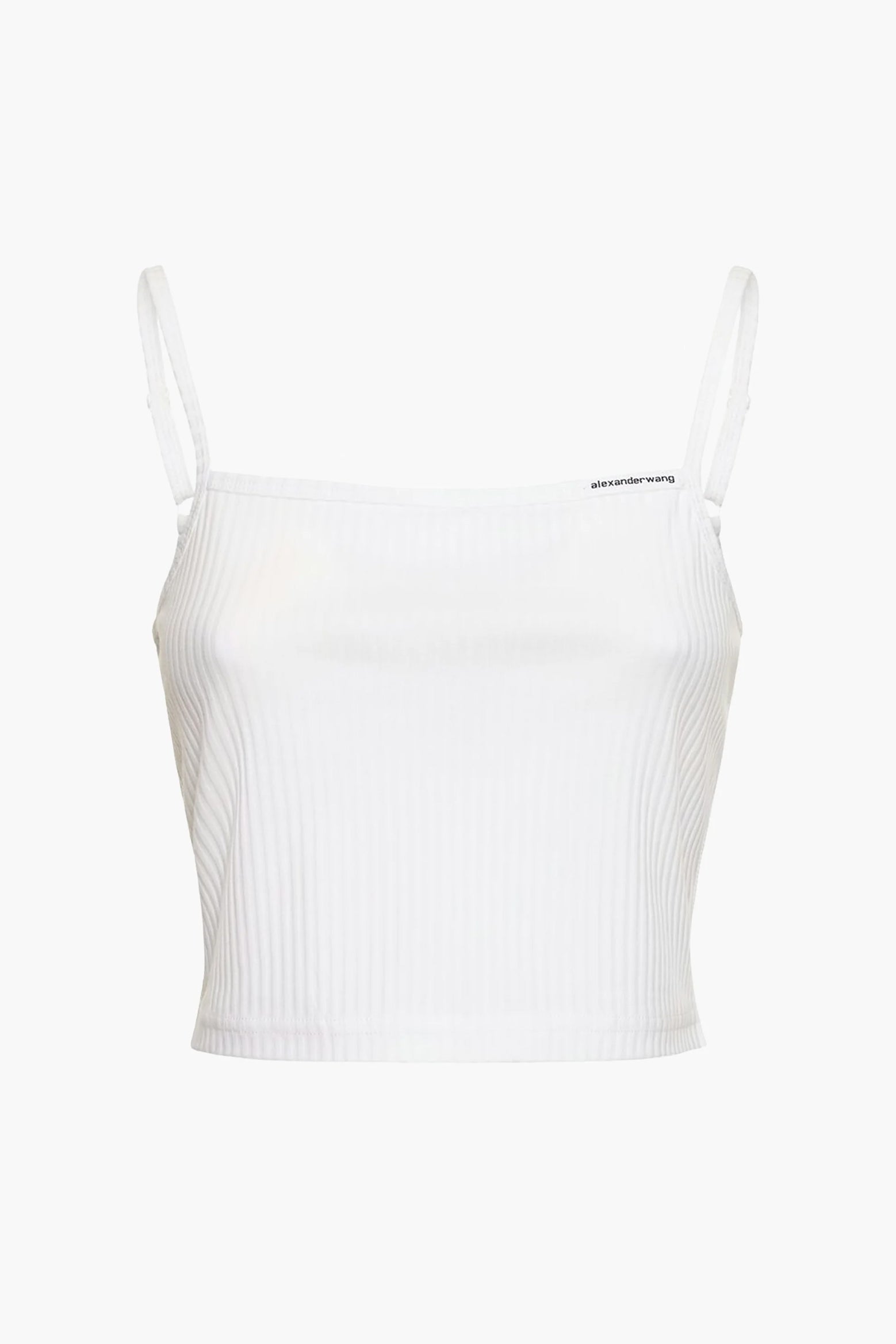 The Alexander Wang Cami Top W Skinny Woven Label in White available at The New Trend Australia