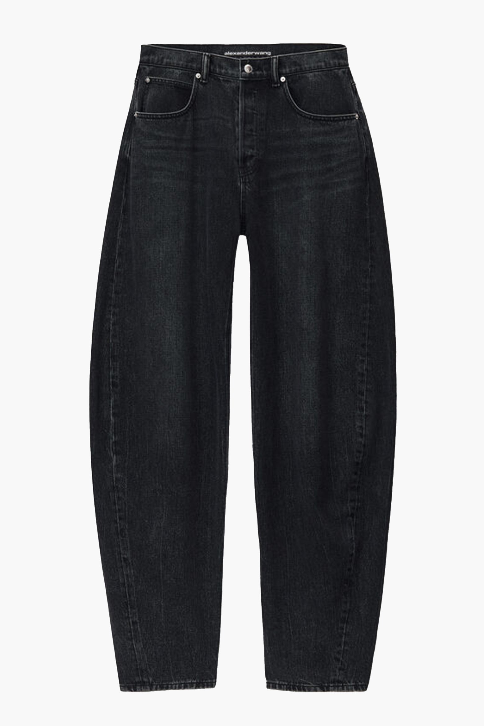 The Alexander Wang Oversized Rounded Low Rise Jean in Grey Aged available at The New Trend Australia