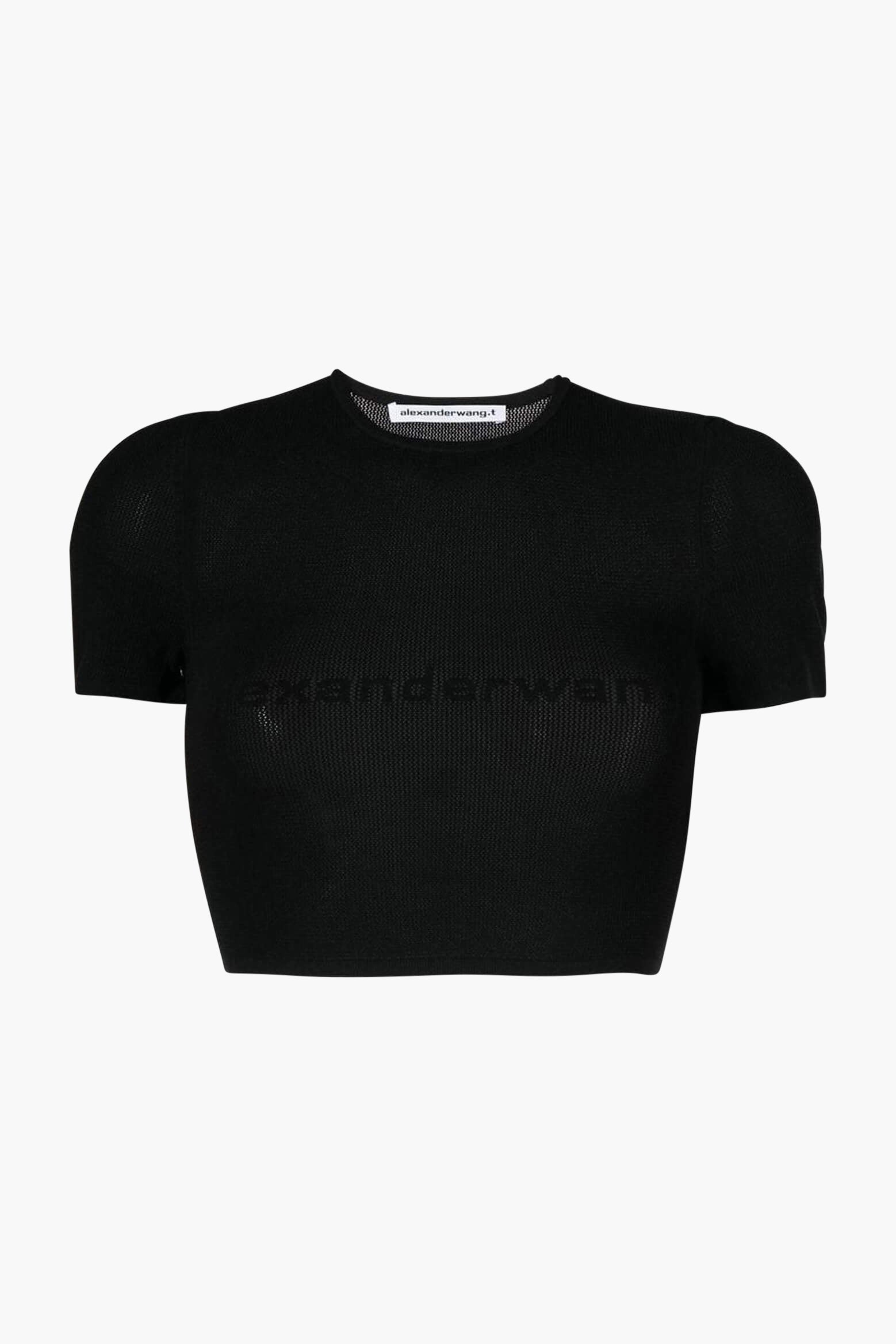Alexander Wang T Logo Mesh Tee in Black available at TNT The New Trend Australia.