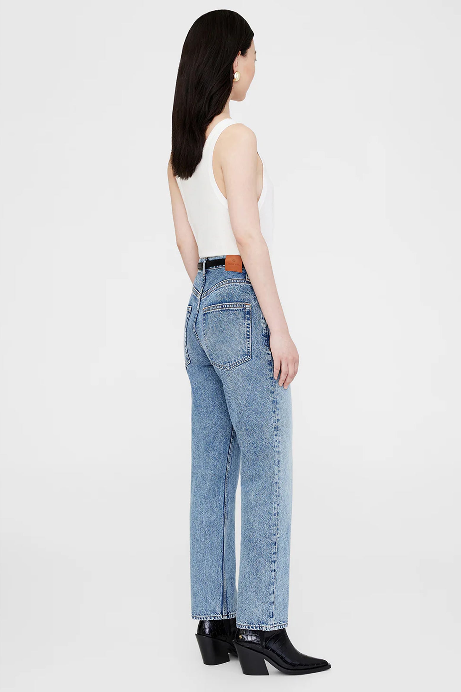 The Anine Bing Benson jean in Vintage Indigo available at The New Trend Australia