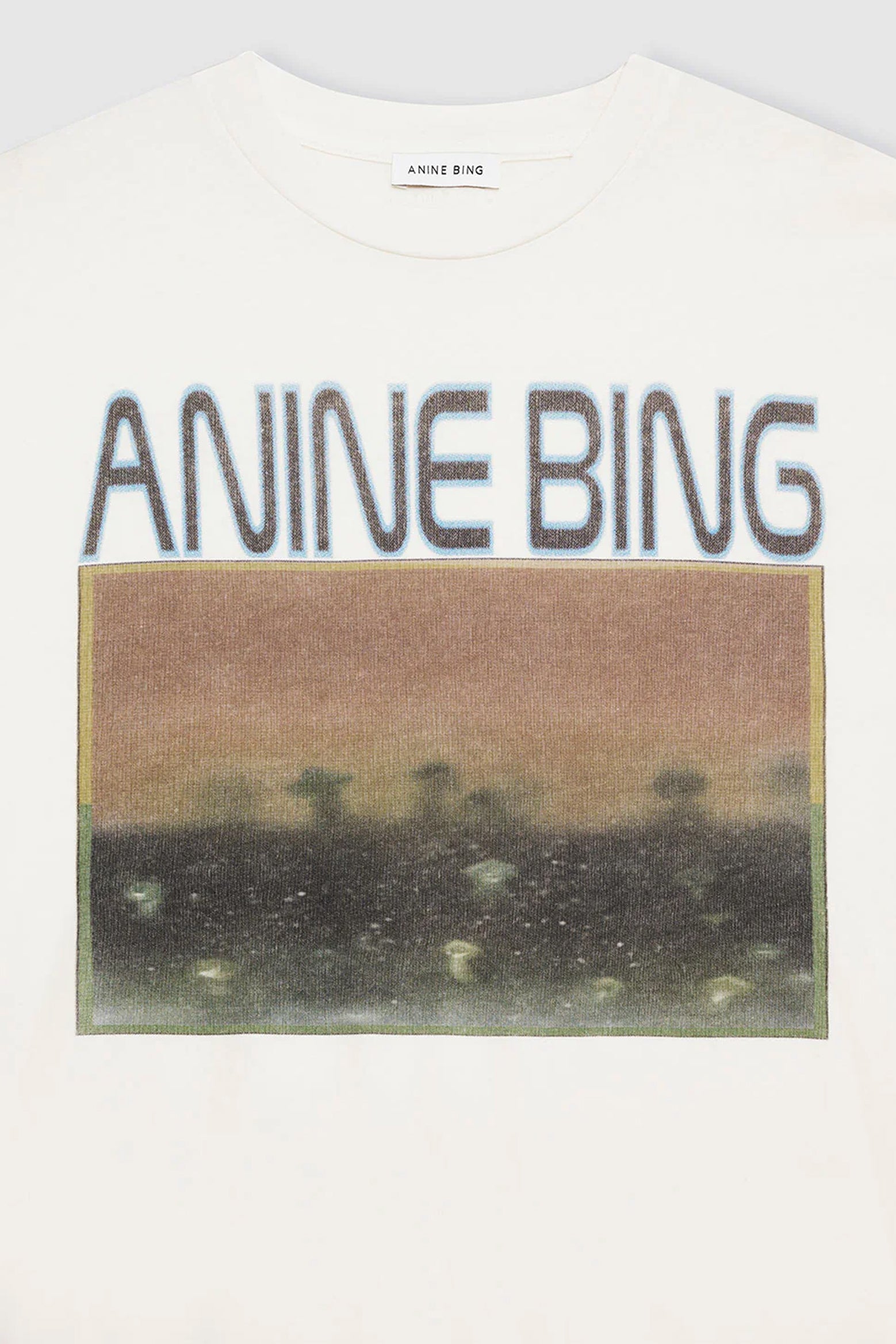 The Anine Bing Cade Tee Mushrooms in Off White available at The New Trend Australia