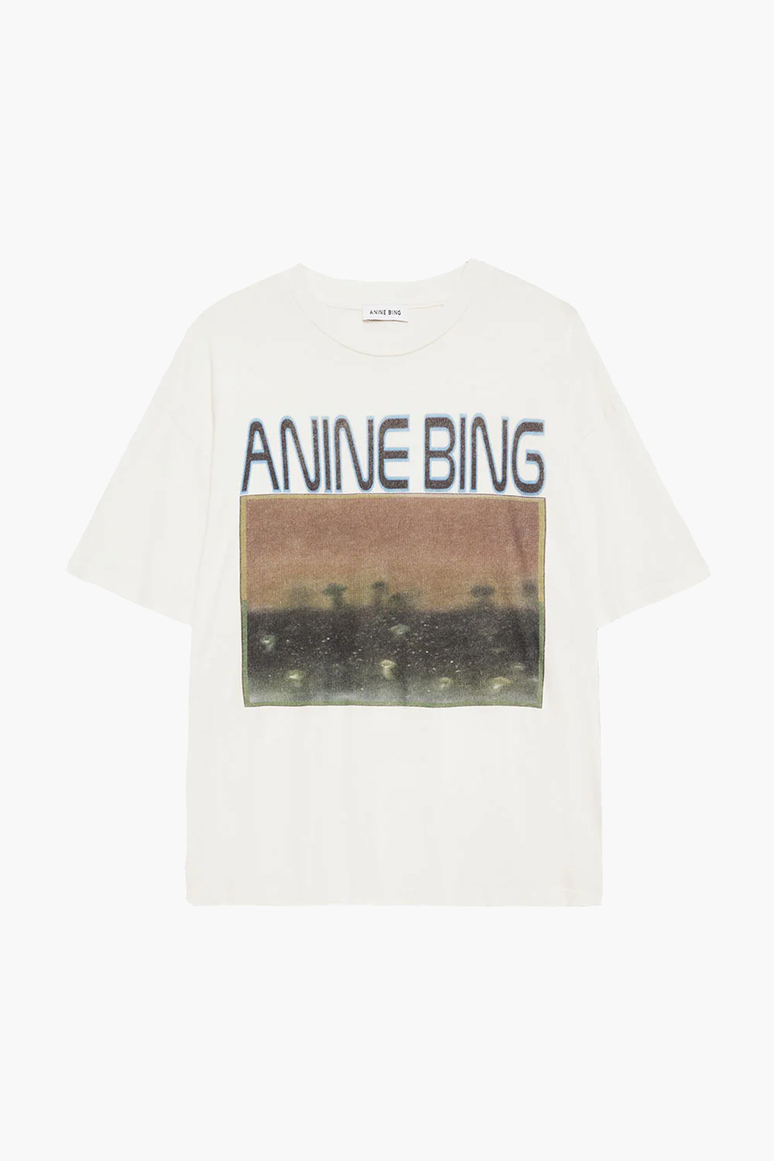 The Anine Bing Cade Tee Mushrooms in Off White available at The New Trend Australia