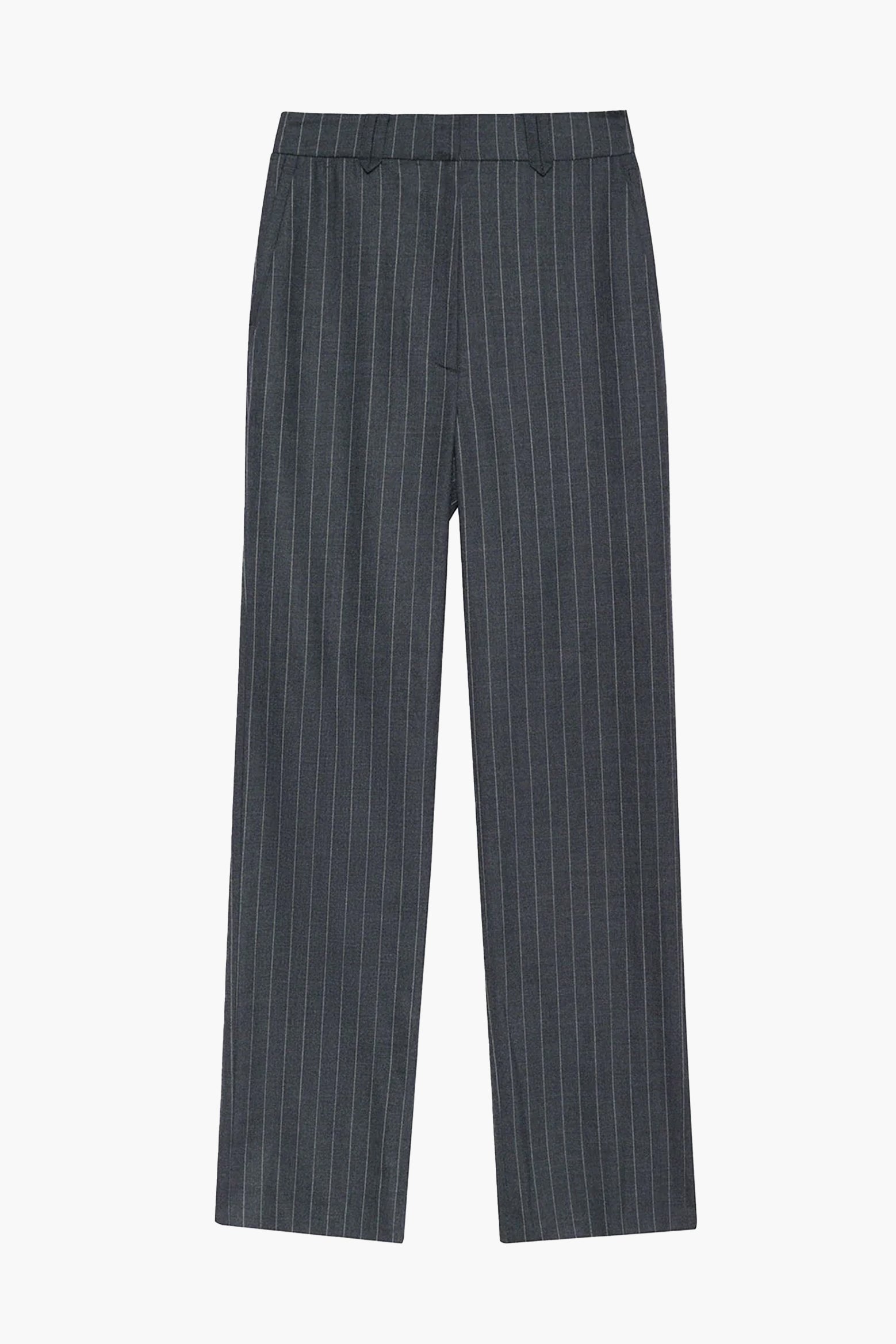 Anine Bing Drew Pant in Grey Pinstripe available at The New Trend Australia. 