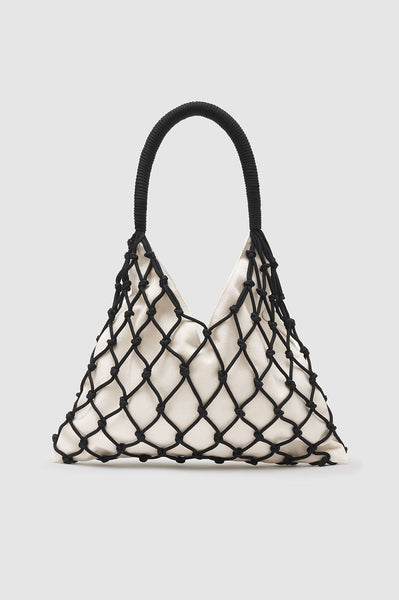 Anine Bing Gaia Bag in Black and Natural | The New Trend