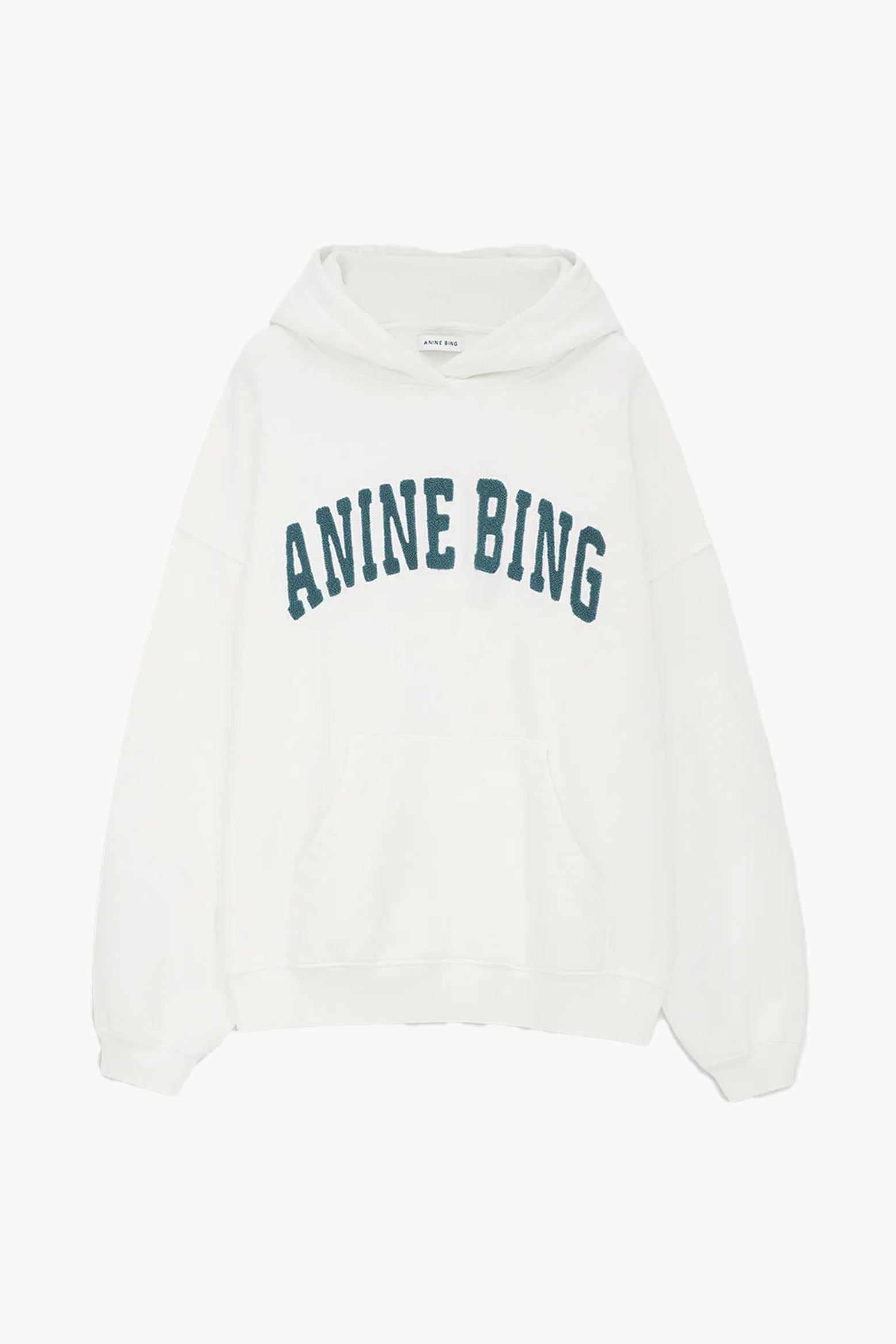Anine Bing Harvey Sweatshirt in Ivory and Dark Sage available at The New Trend Australia. 