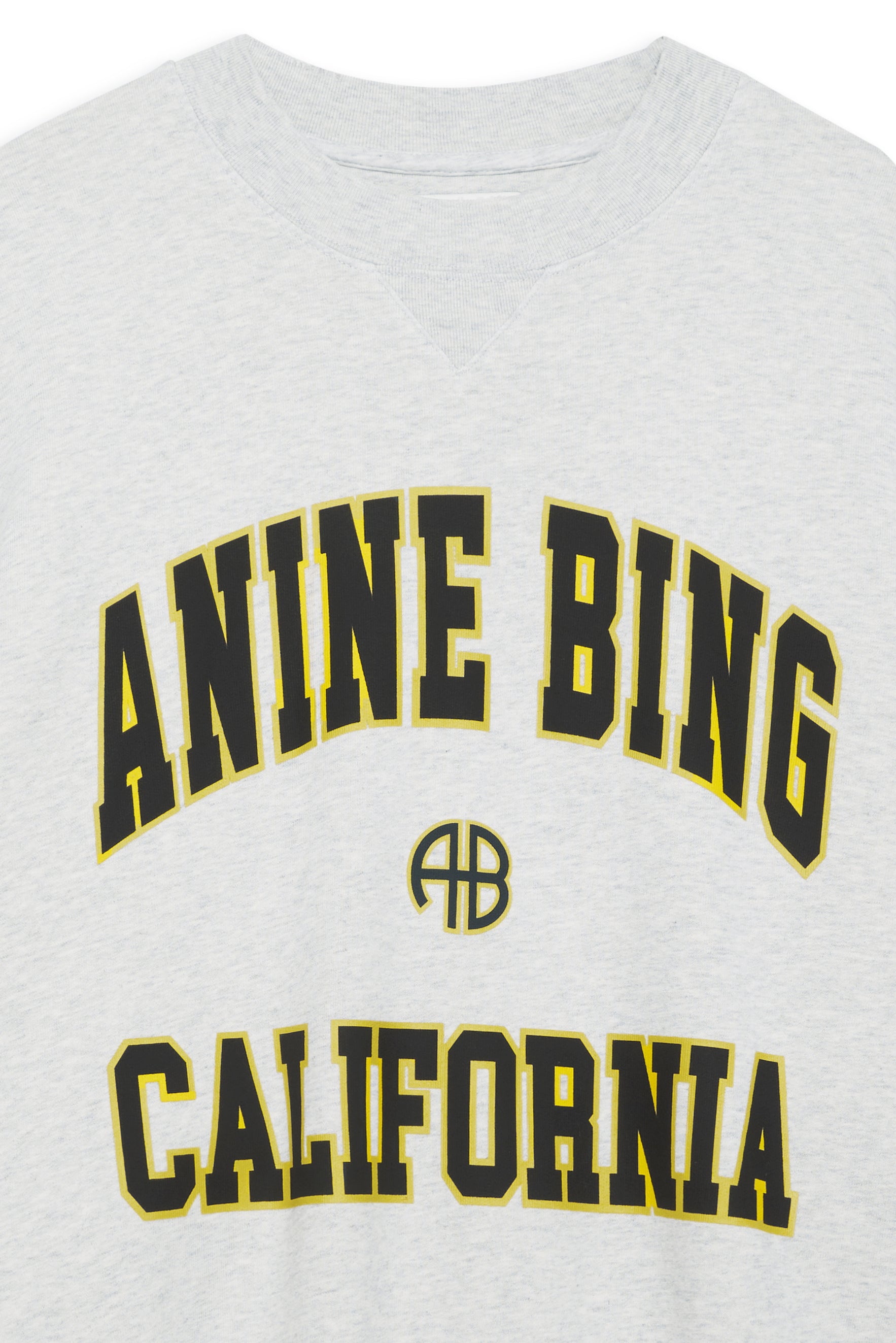 Anine Bing Jaci Sweatshirt AB California in Grey Melange available at TNT The New Trend Australia.