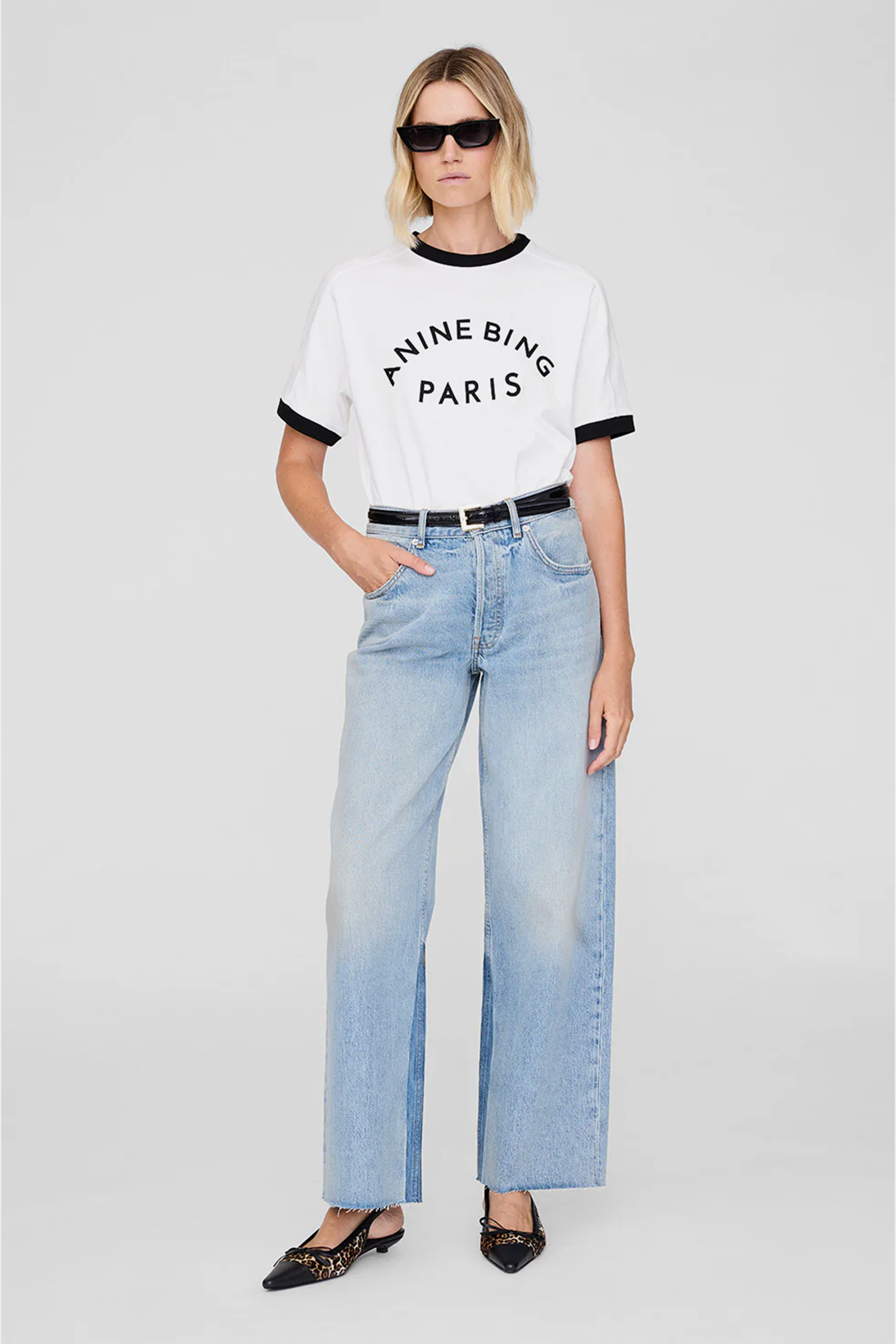 ANINE BING JAYLIN TEE PARIS IN IVORY | THE NEW TREND