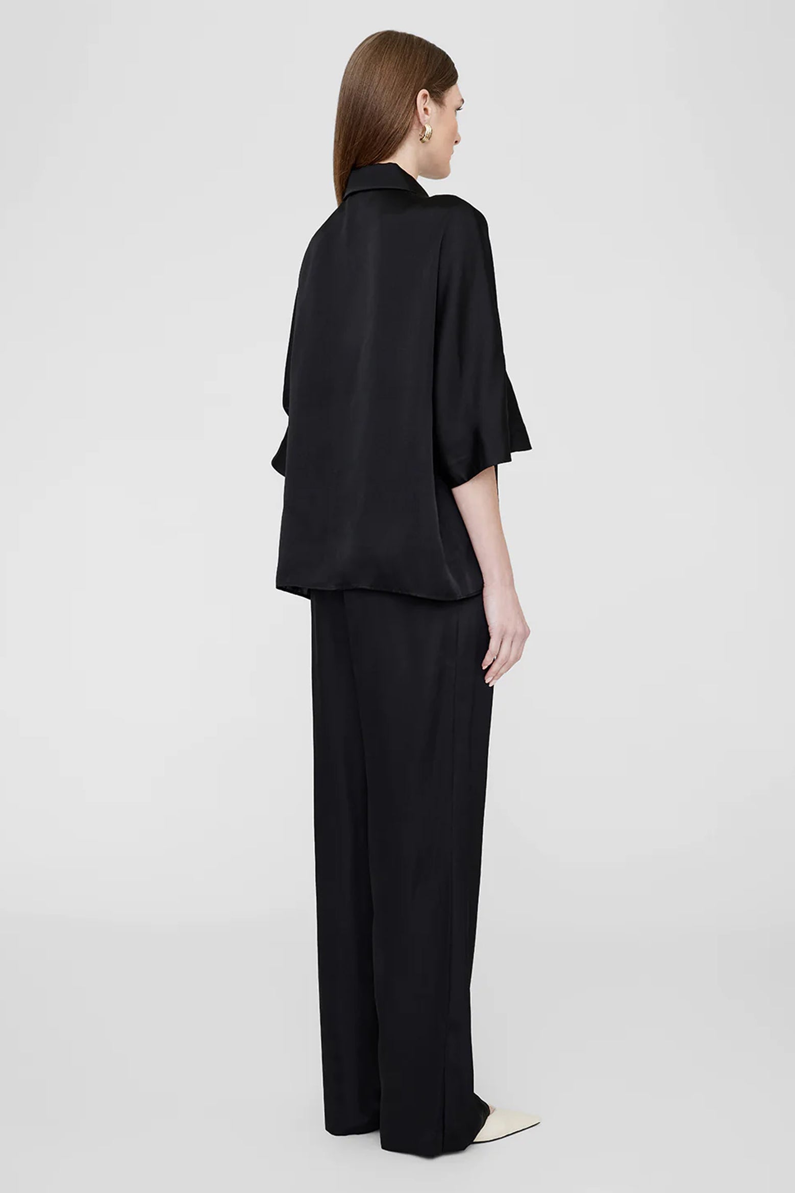 Anine Bing Julia Shirt in Black available at The New Trend Australia.