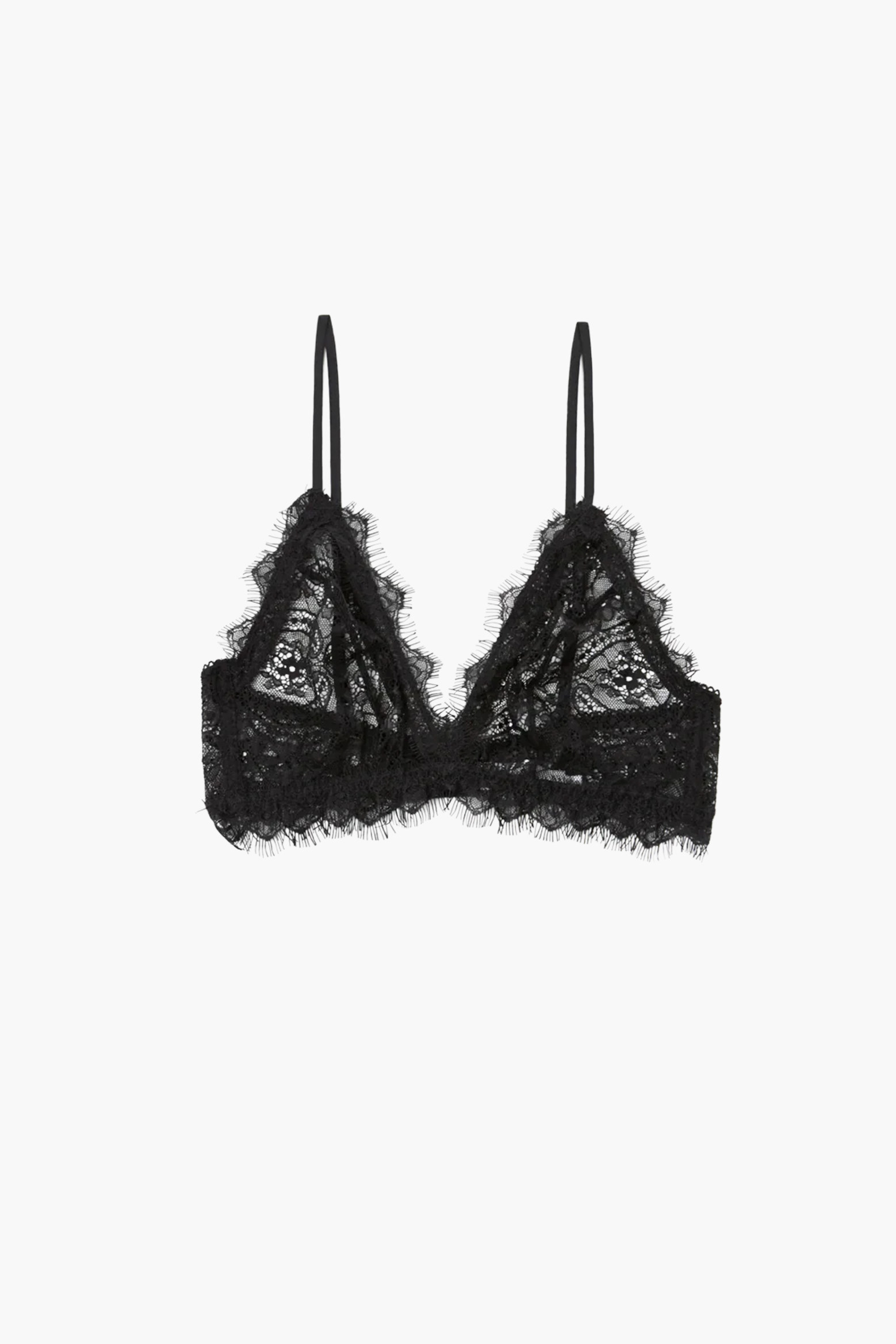 ANINE BING LACE BRA WITH TRIM IN BLACK | THE NEW TREND