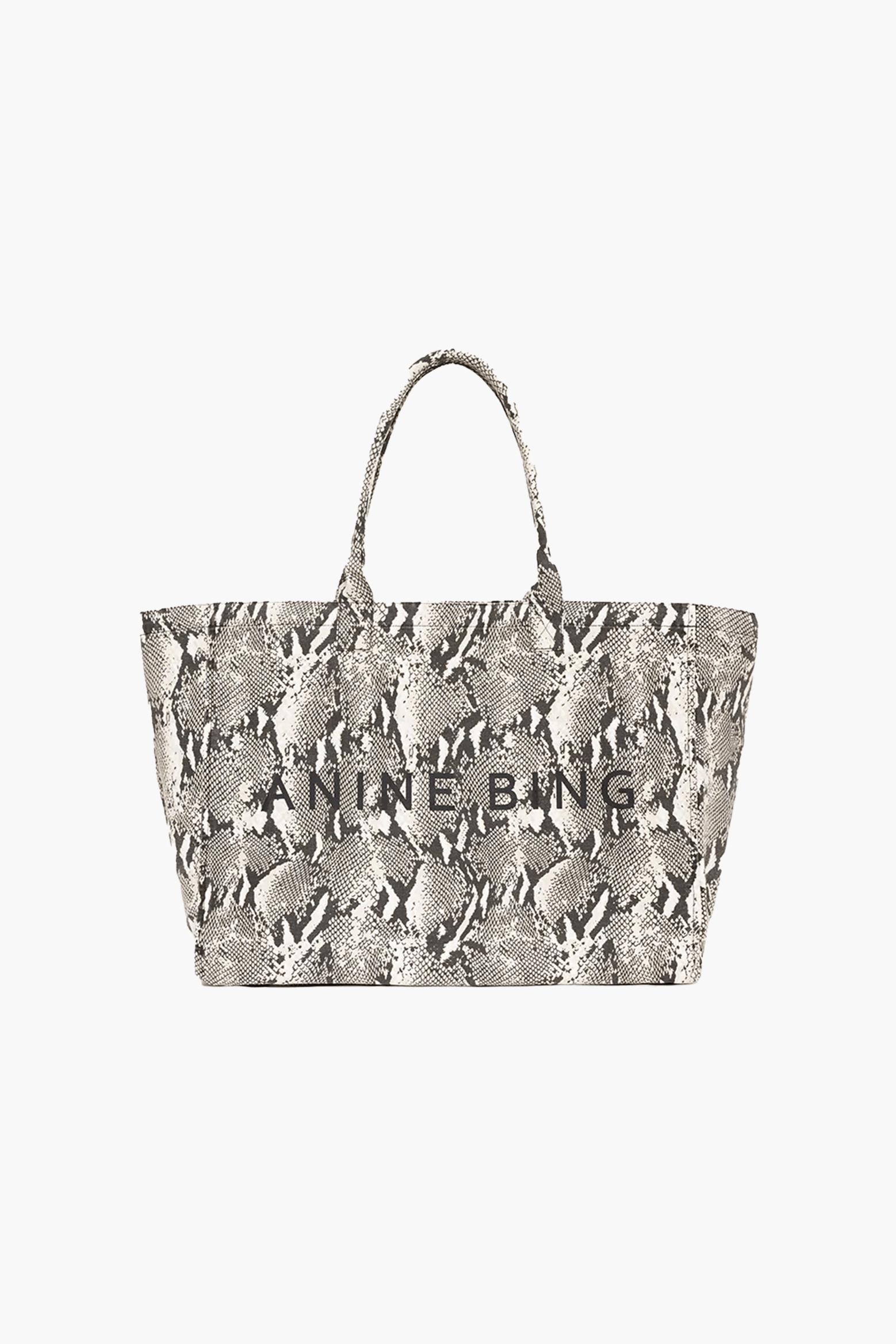 ANINE BING LEO CANVAS TOTE PYTHON | THE NEW TREND