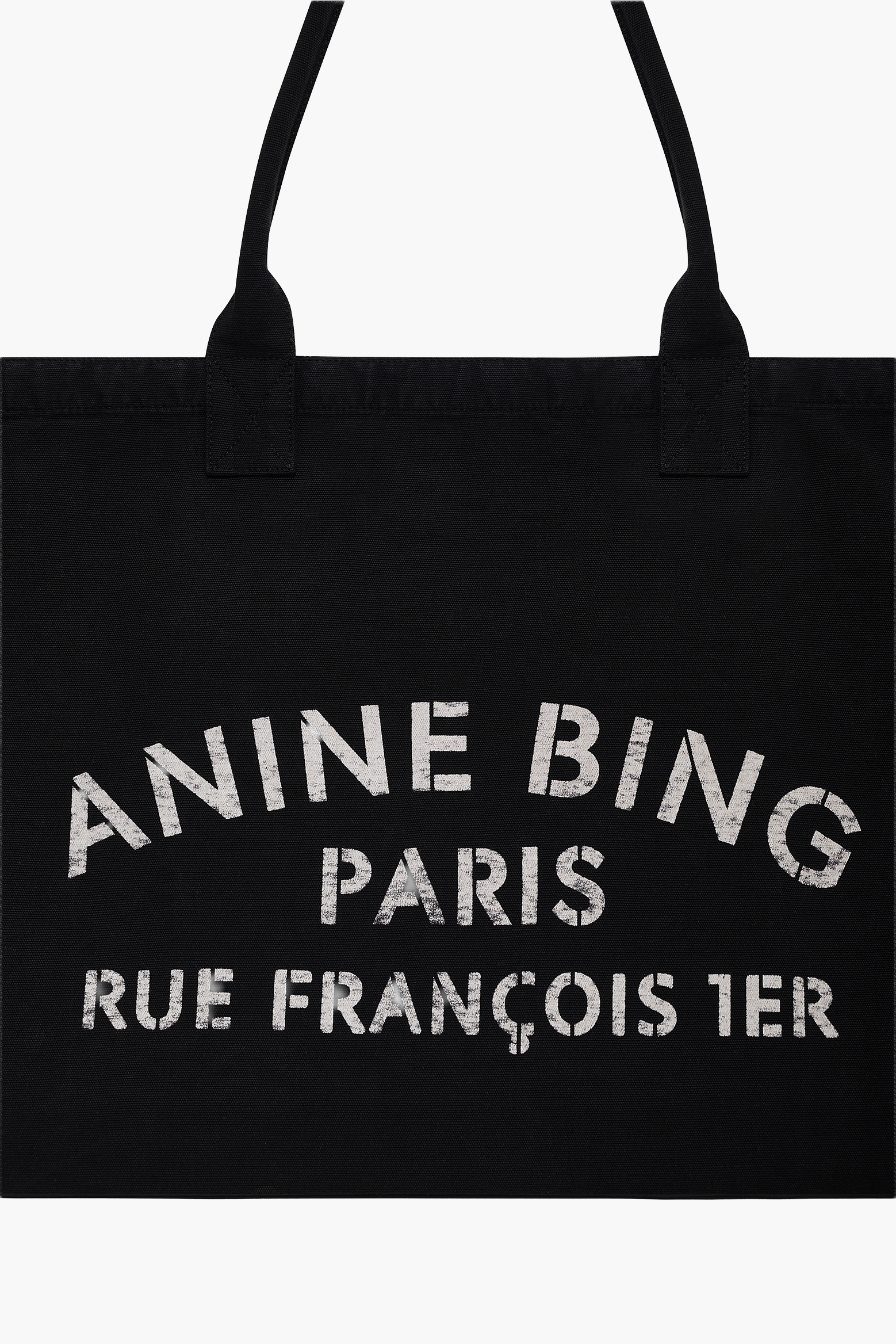 ANINE BING LEO CANVAS TOTE IN BLACK | THE NEW TREND