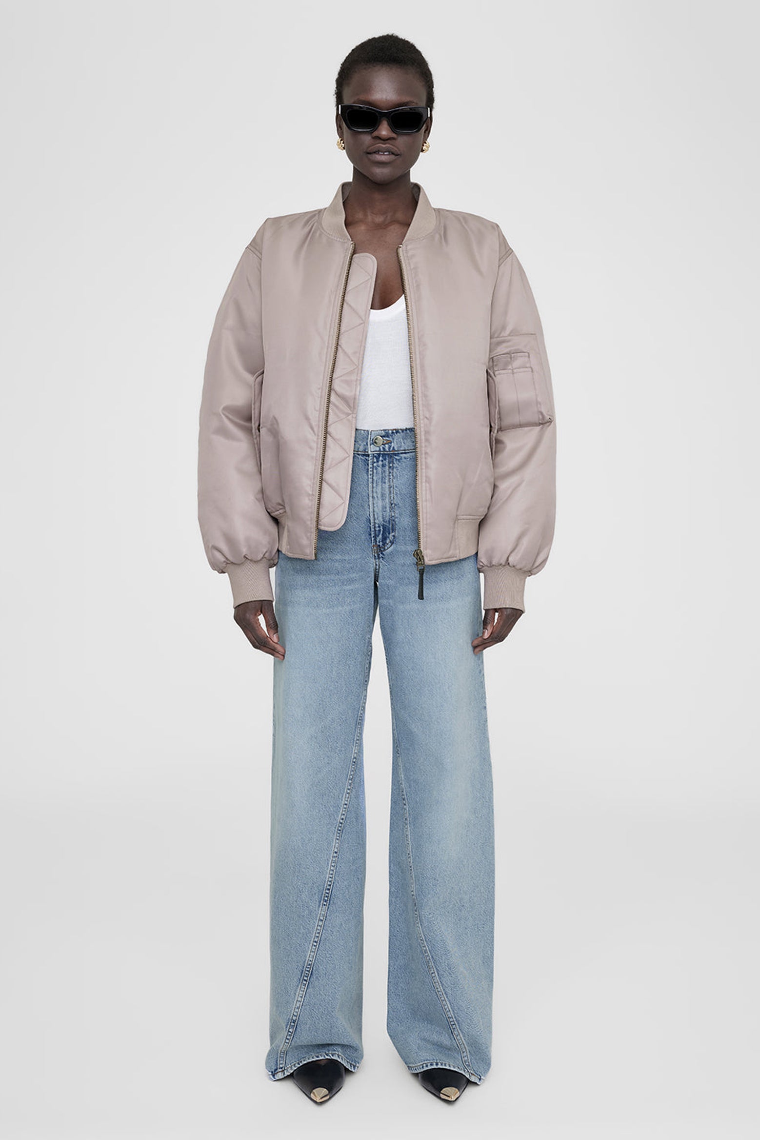 ANINE BING Leon Bomber in Champagne The New Trend