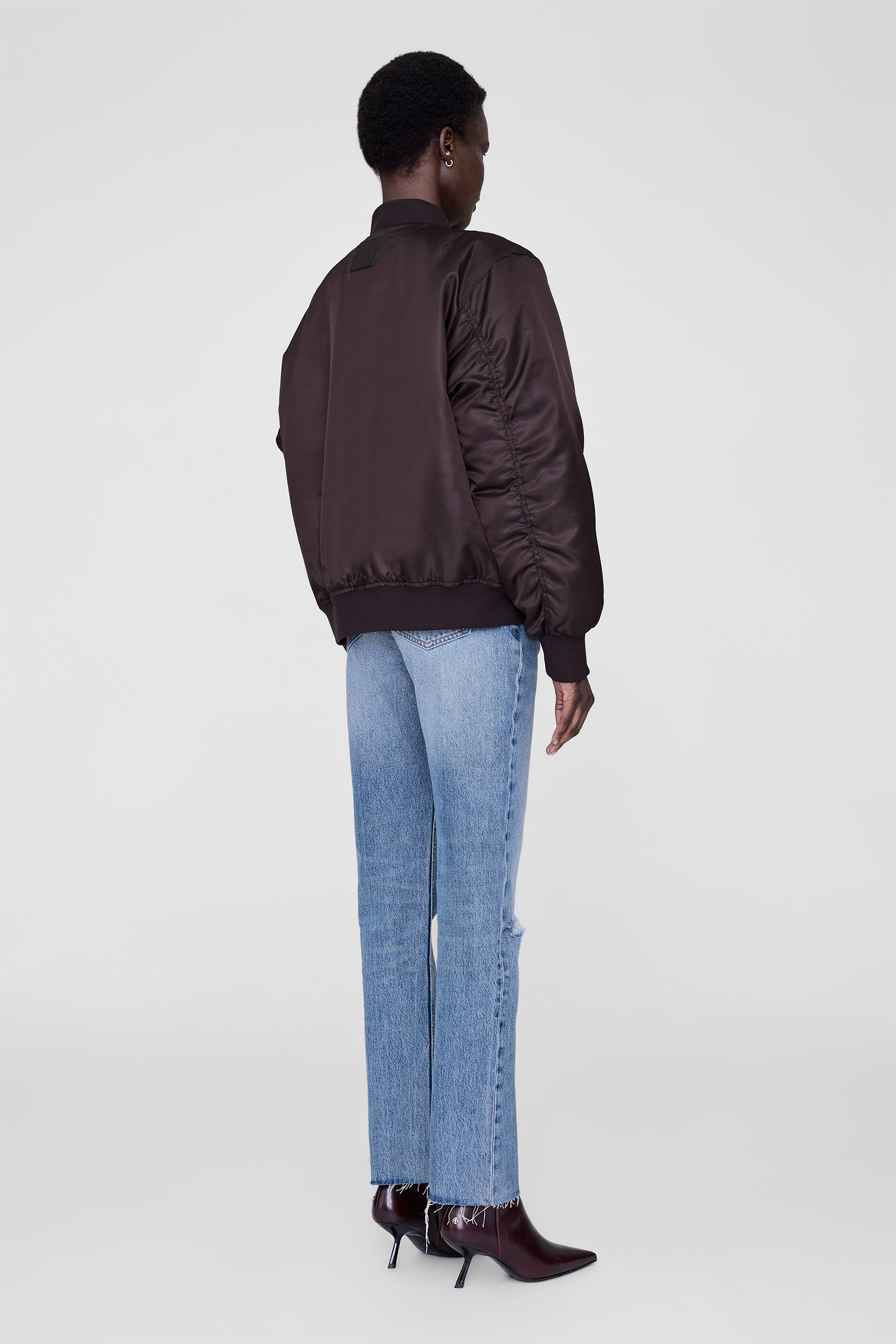 ANINE BING LEON BOMBER IN DEEP BROWN | THE NEW TREND