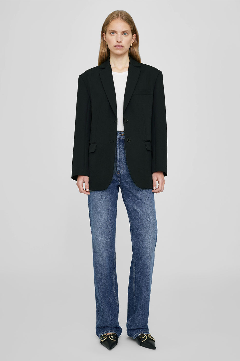 ANINE BING Quinn Blazer in Black The New Trend