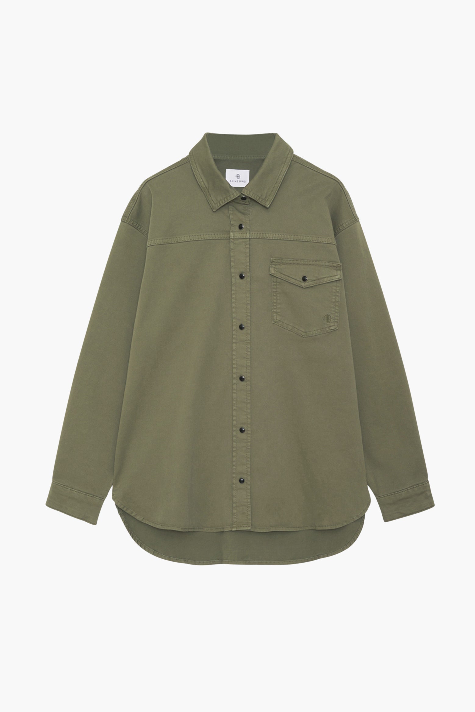 ANINE BING Sloan Shirt in Green The New Trend