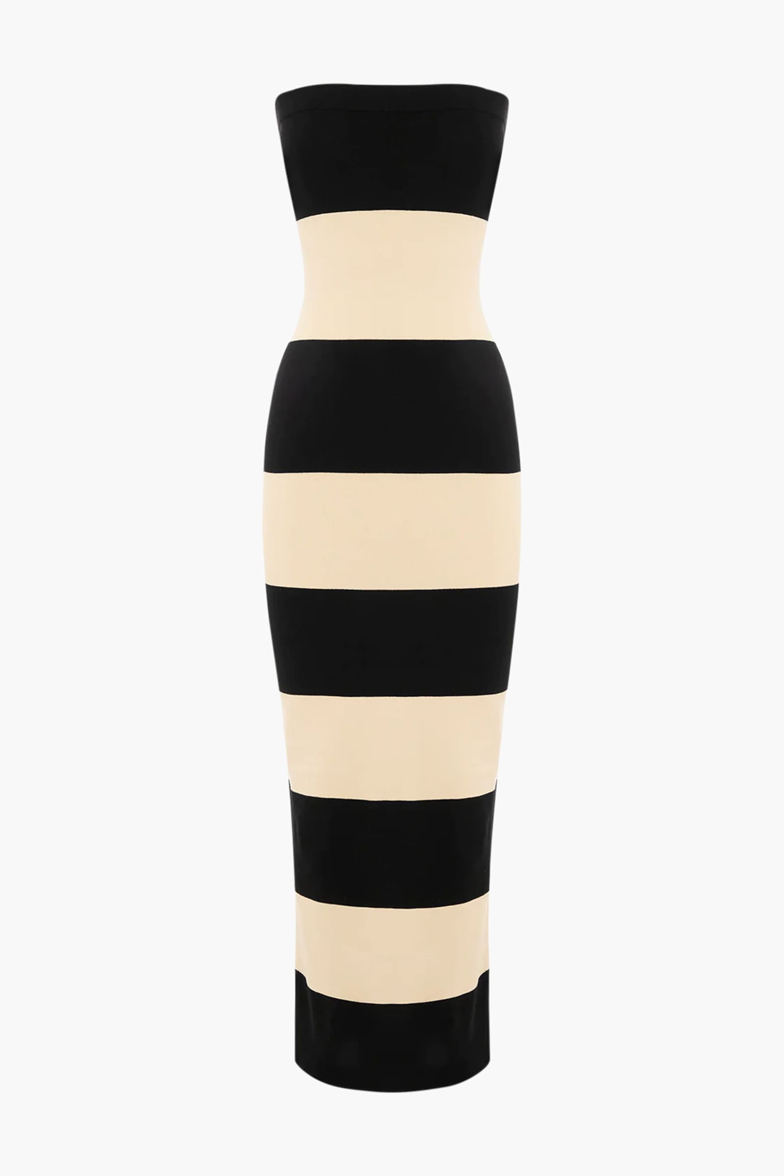 Posse Theo Strapless Dress in Bone and Black available at The New Trend Australia.