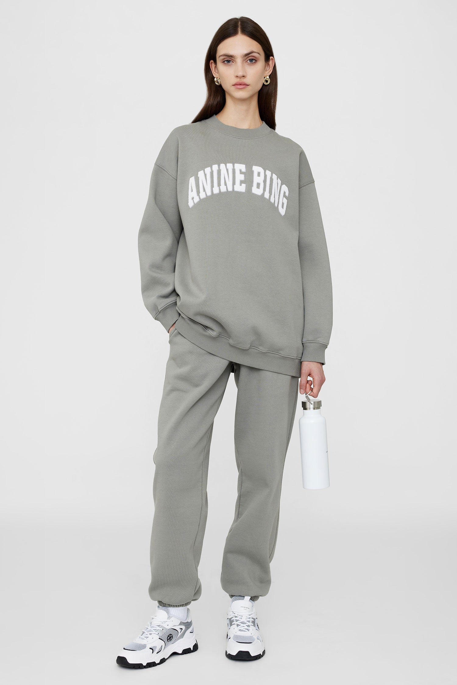 The Anine Bing Tyler Sweatshirt in Storm Grey available at The New Trend Australia