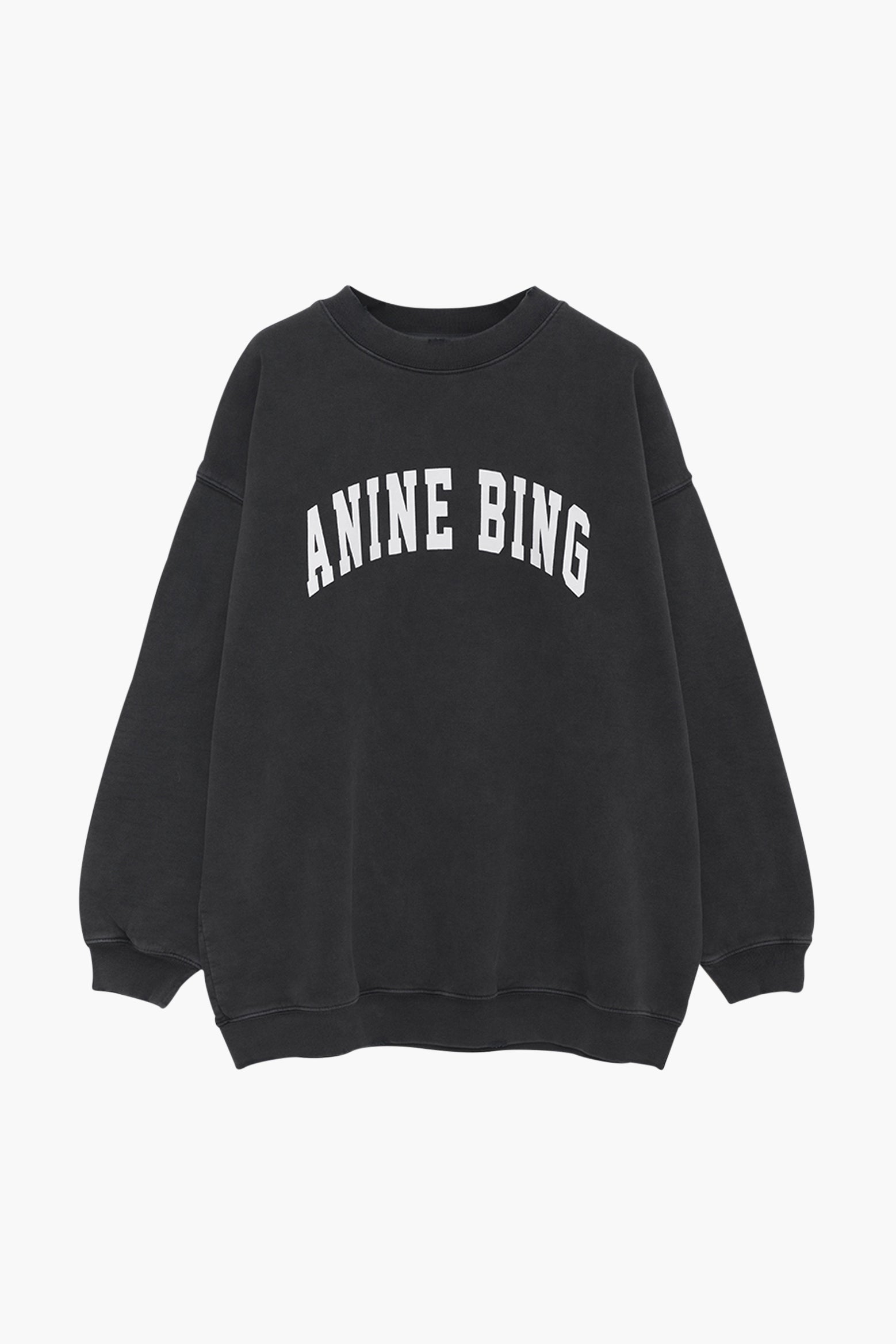Anine Bing Tyler Sweatshirt in Washed Black available at TNT The New Trend Australia.
