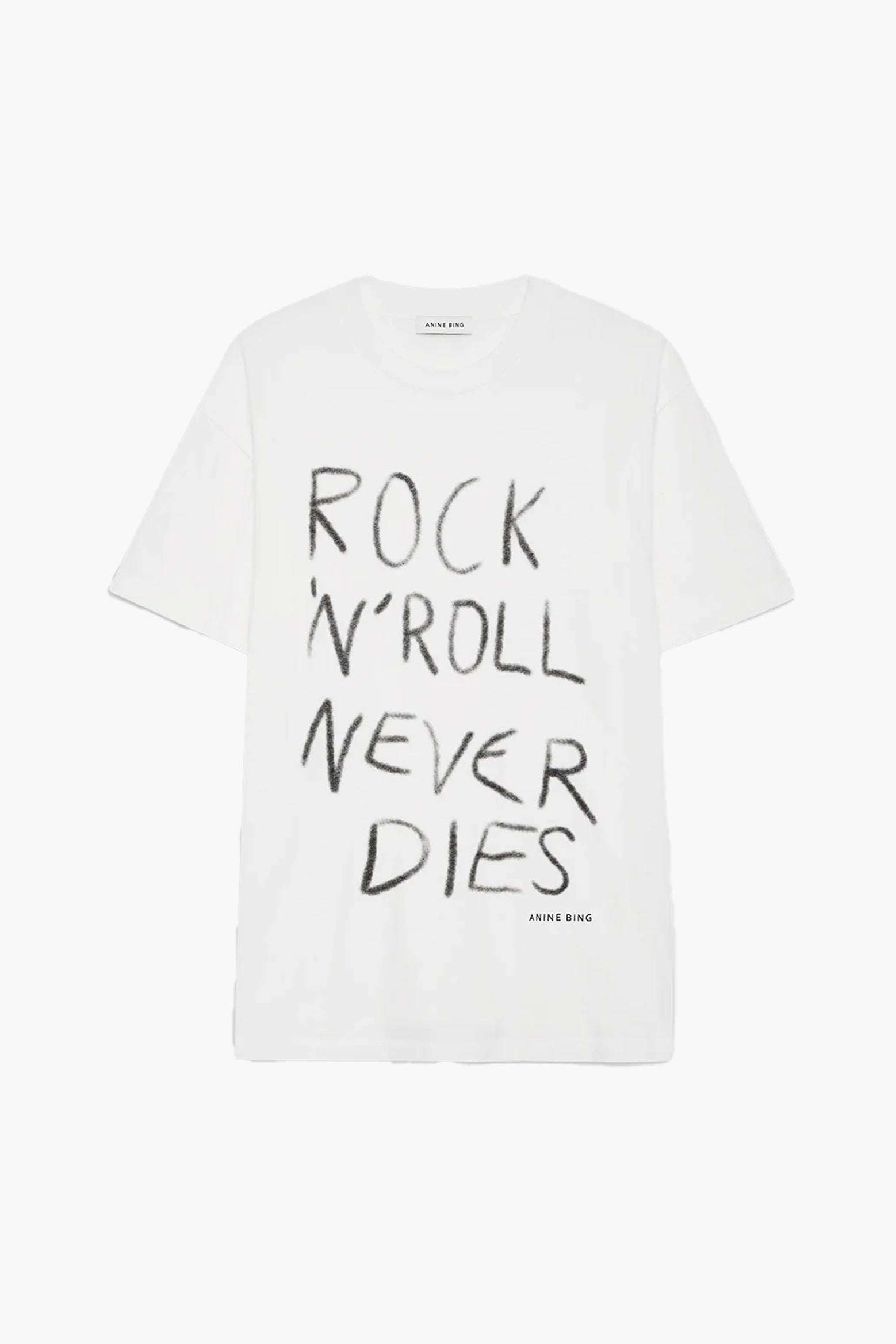 ANINE BING Walker Tee Rock N Roll in Ivory The New Trend